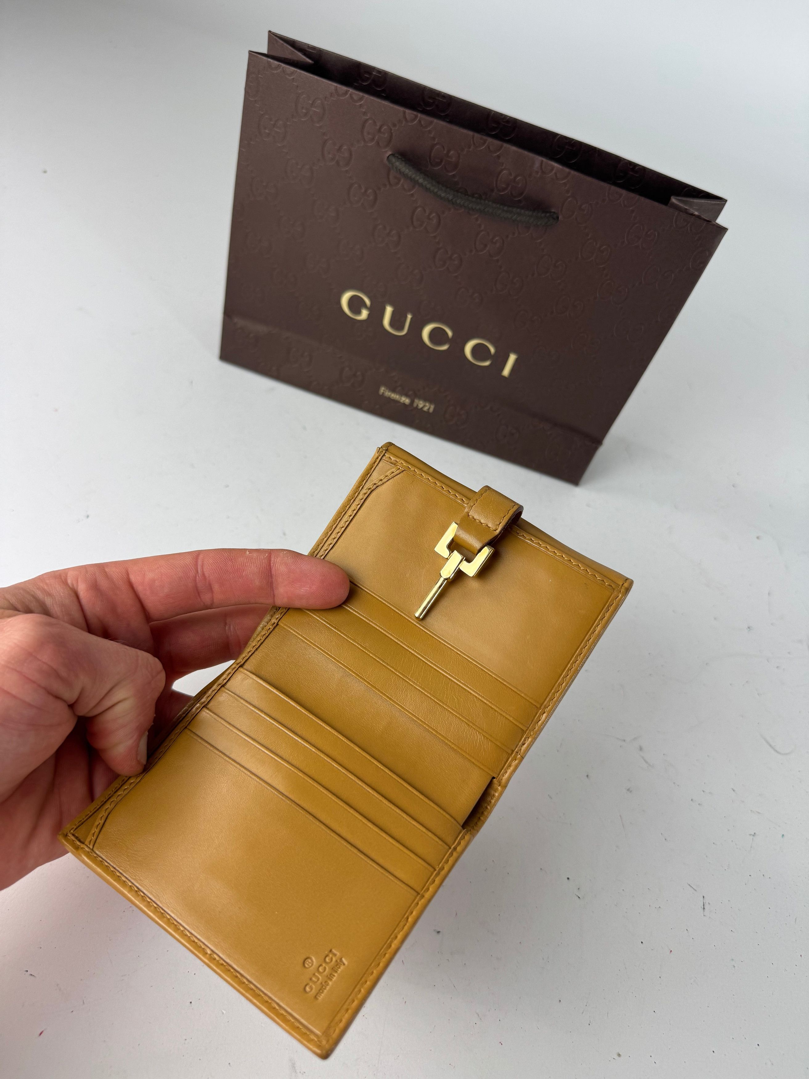 Gucci Vintage Suede Leather Jackie Wallet Pink Brown Size ONE SIZE - 4 Thumbnail