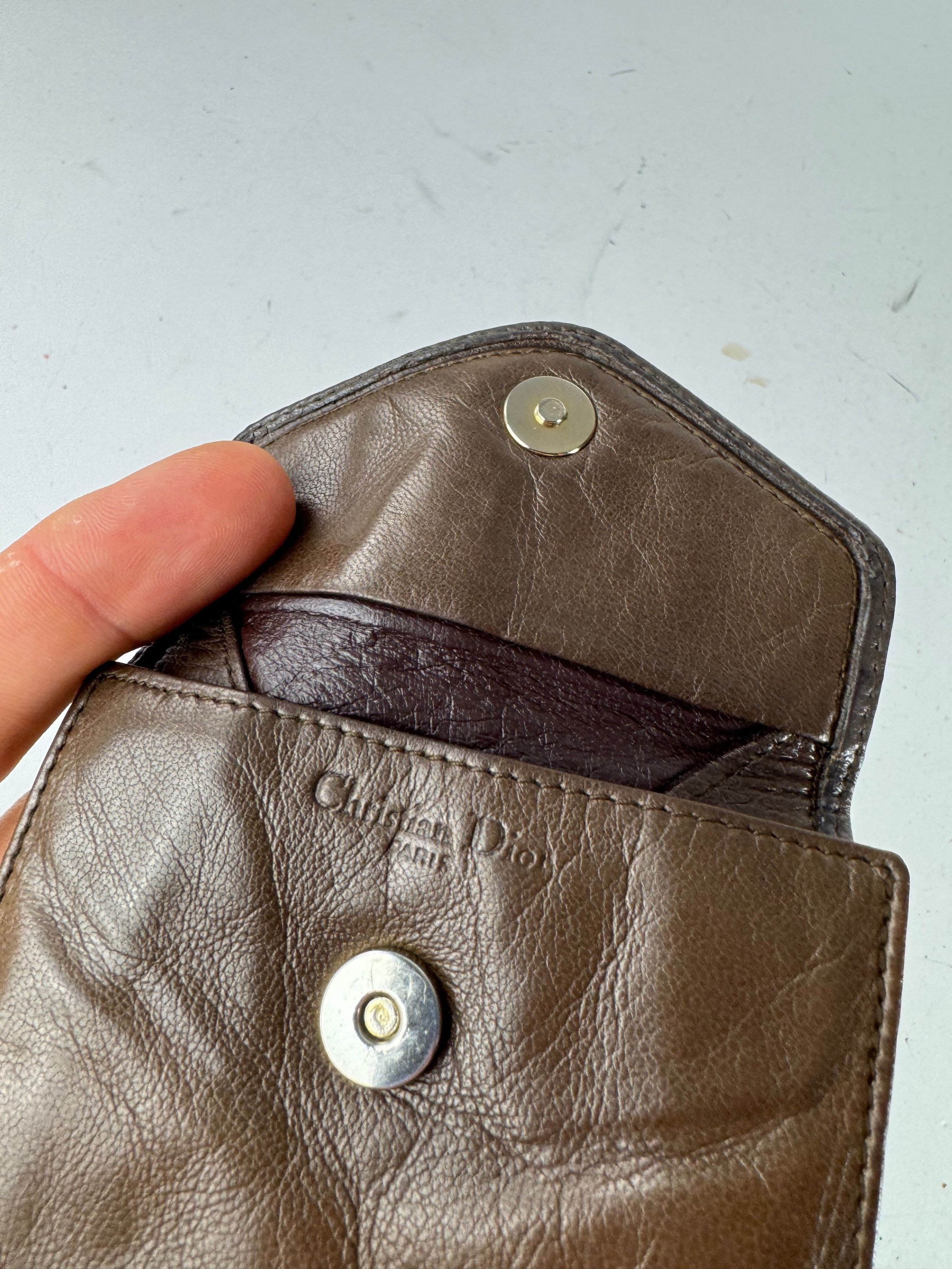 Dior Vintage Leather Card Holder / Purse Brown Size ONE SIZE - 4 Thumbnail