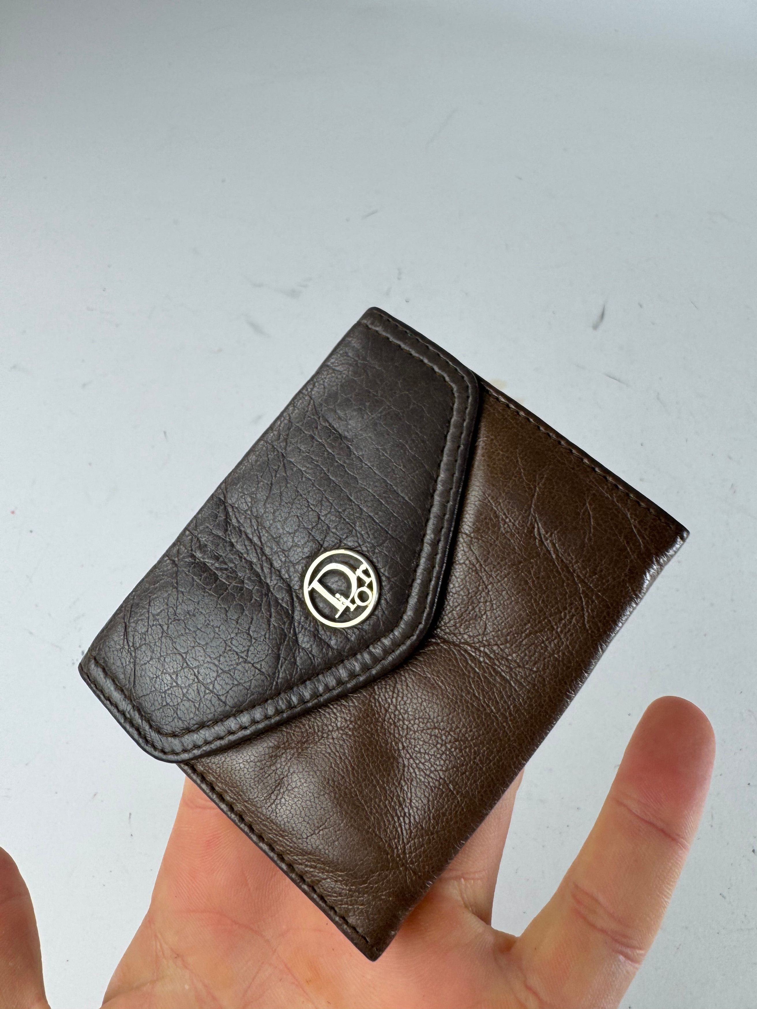 Dior Vintage Leather Card Holder / Purse Brown Size ONE SIZE - 3 Thumbnail