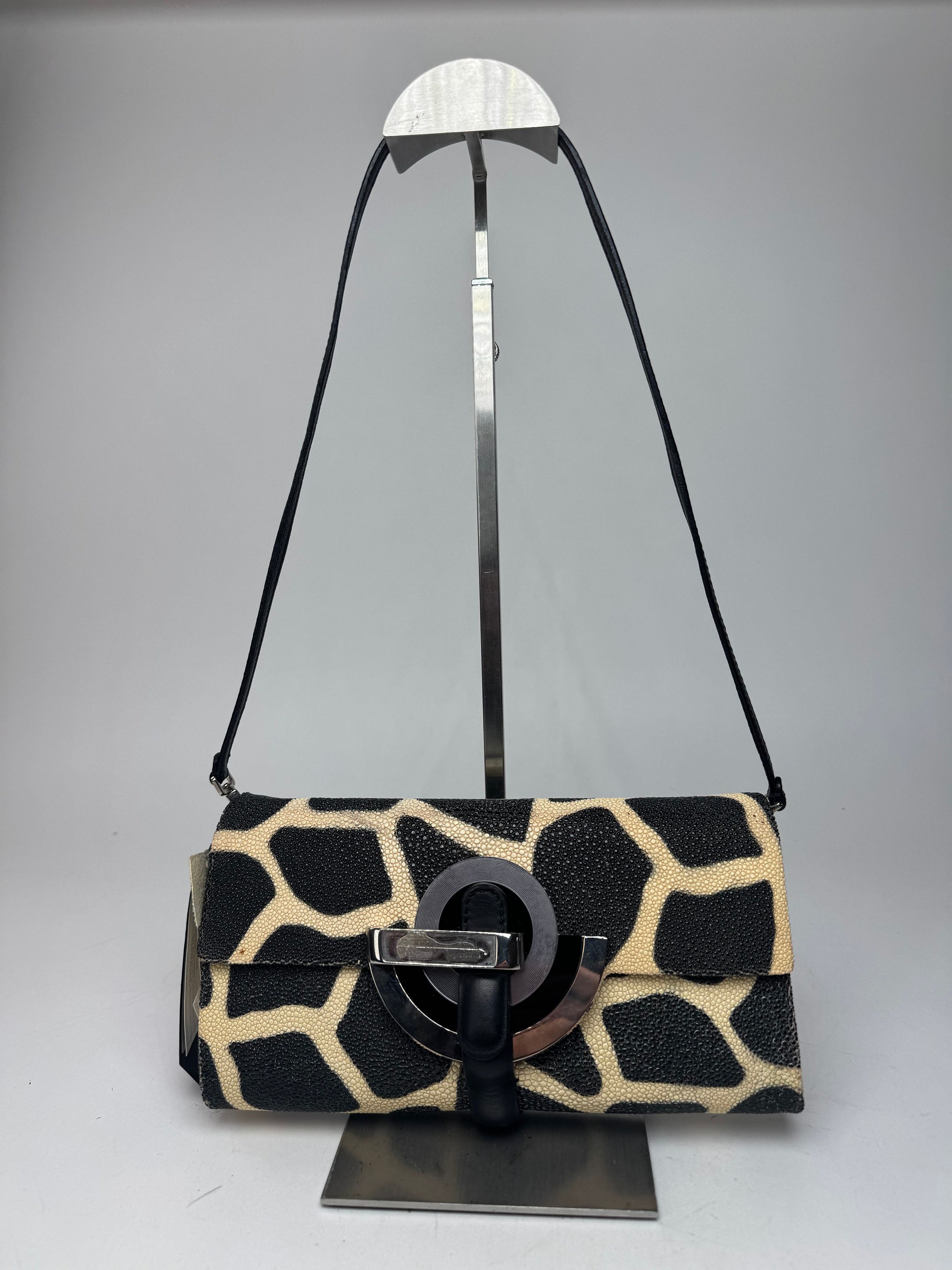 Giorgio Armani Vintage Leather Bag New With Tags black Yellow Size ONE SIZE - 2 Thumbnail