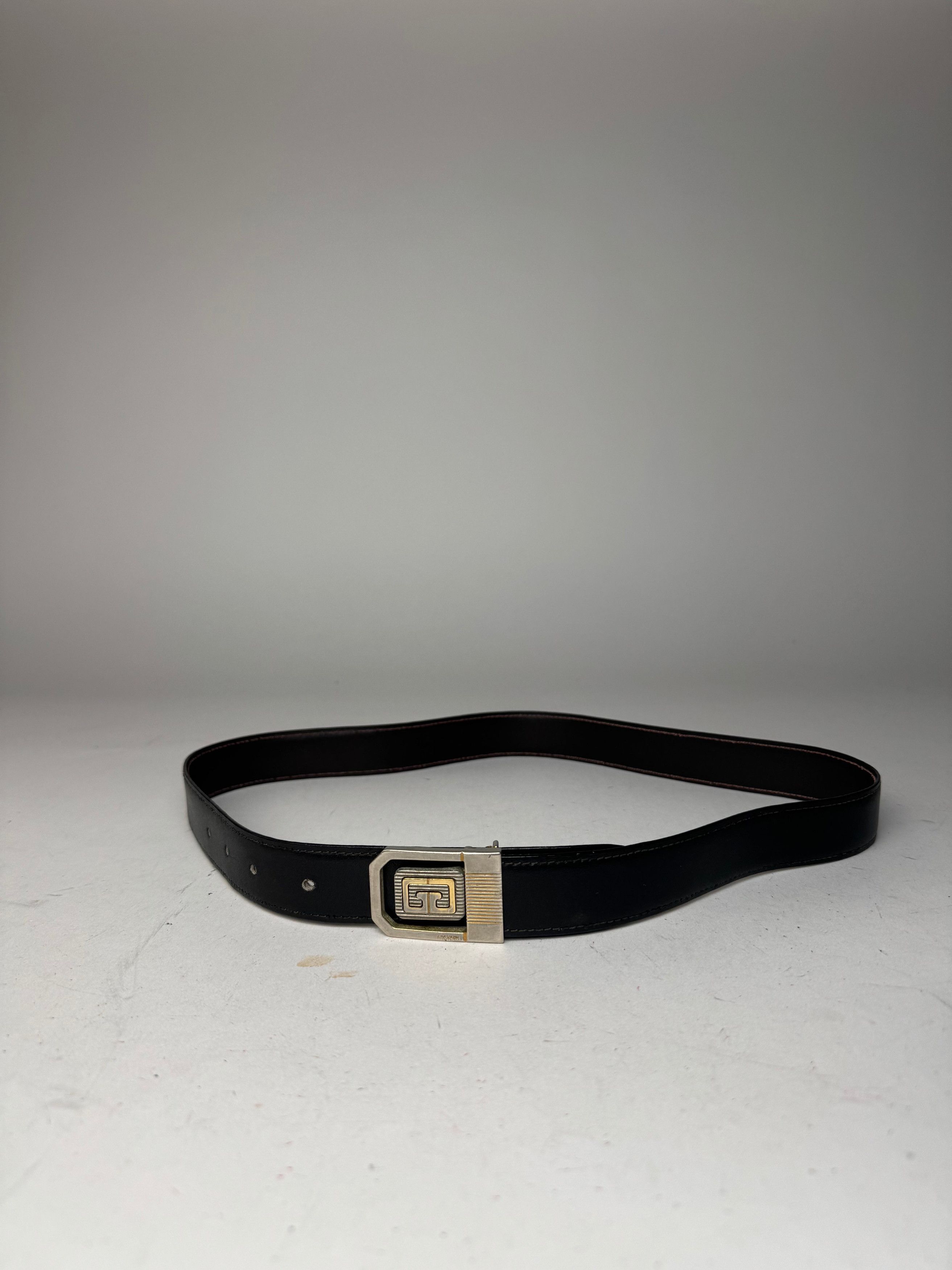 Givenchy Vintage Leather Belt black Size ONE SIZE - 8 Thumbnail