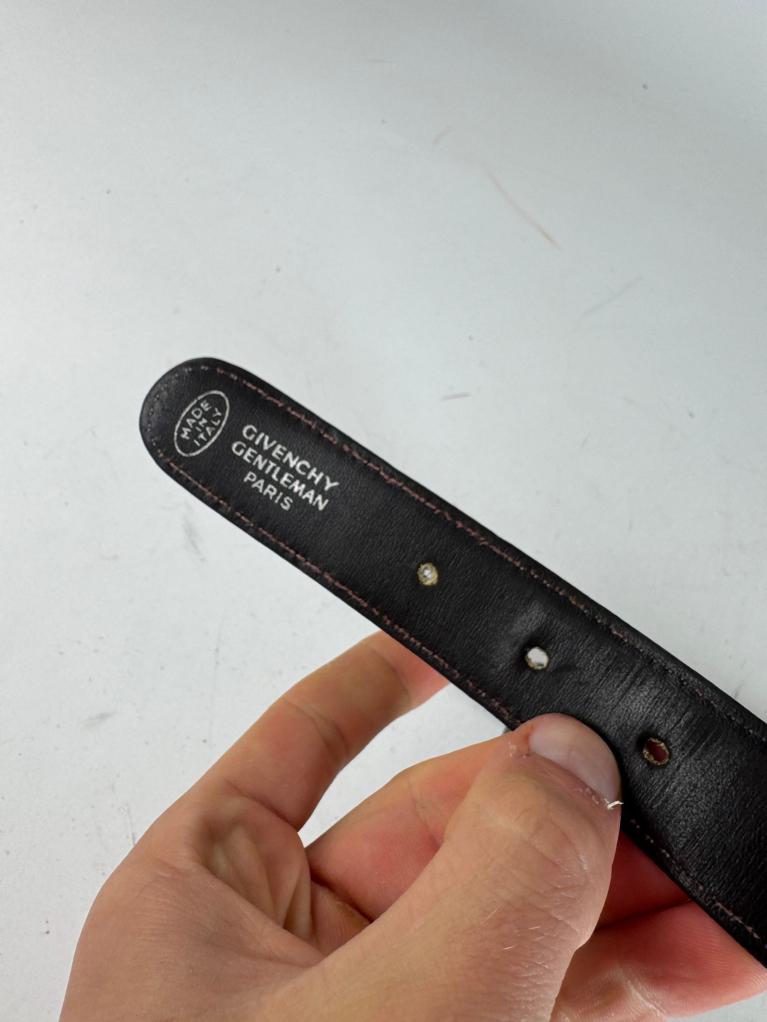 Givenchy Vintage Leather Belt black Size ONE SIZE - 3 Thumbnail