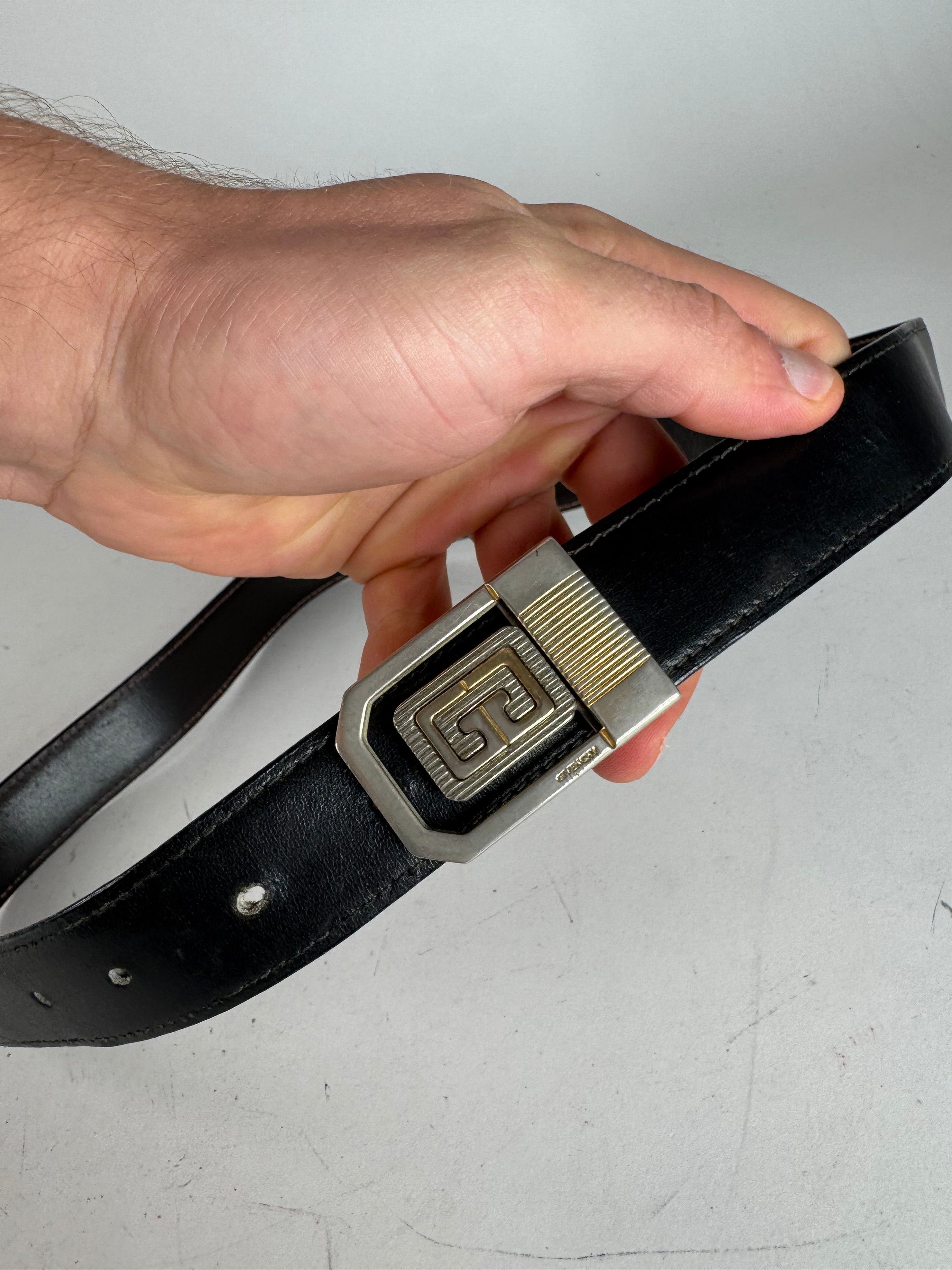 Givenchy Vintage Leather Belt black Size ONE SIZE - 2 Thumbnail