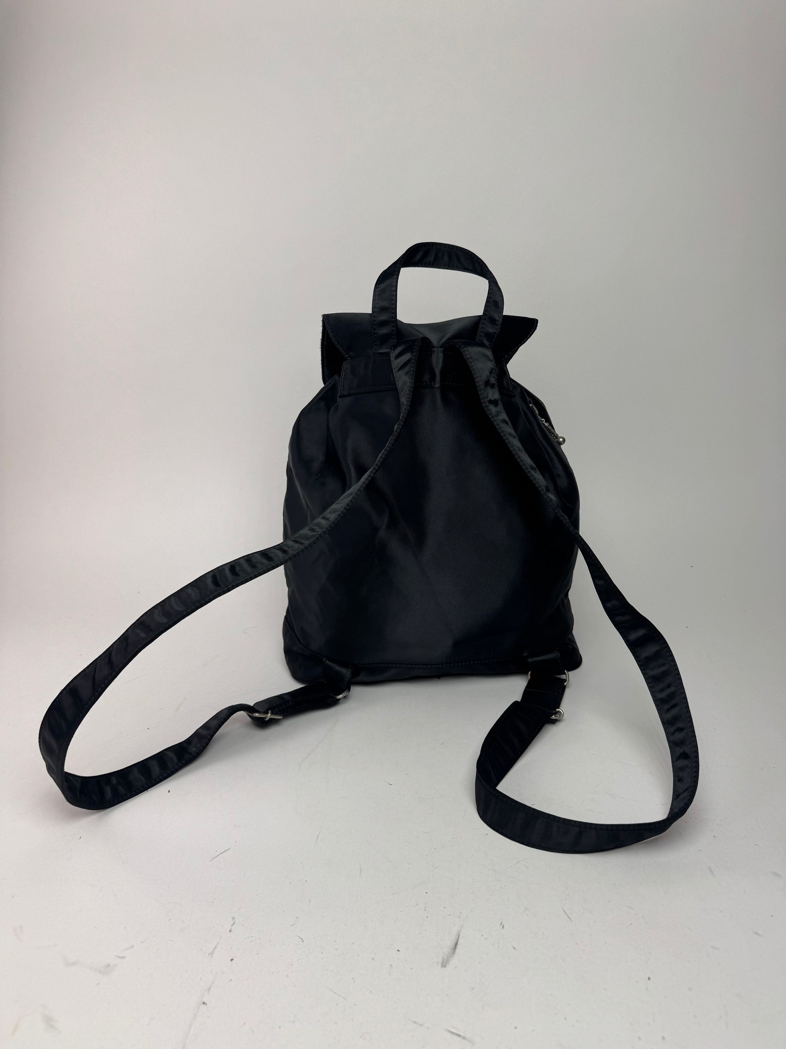 Courreges Vintage Polyester Backpack Black Size ONE SIZE - 3 Thumbnail