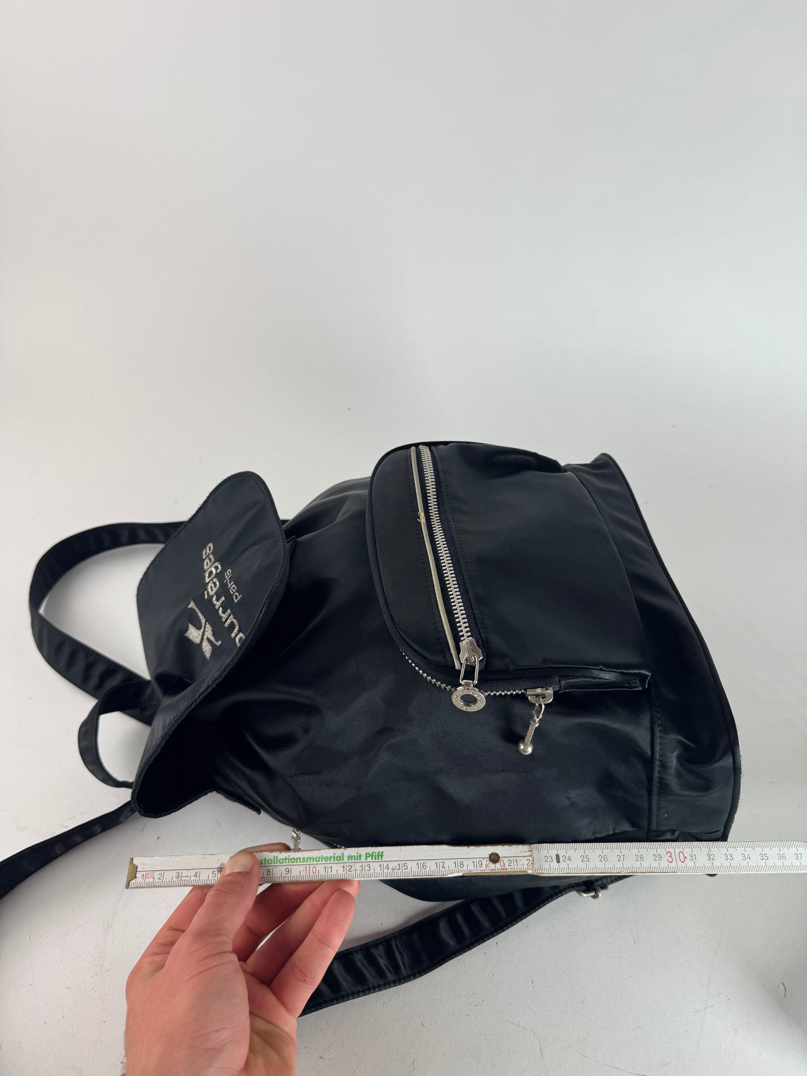 Courreges Vintage Polyester Backpack Black Size ONE SIZE - 10 Thumbnail