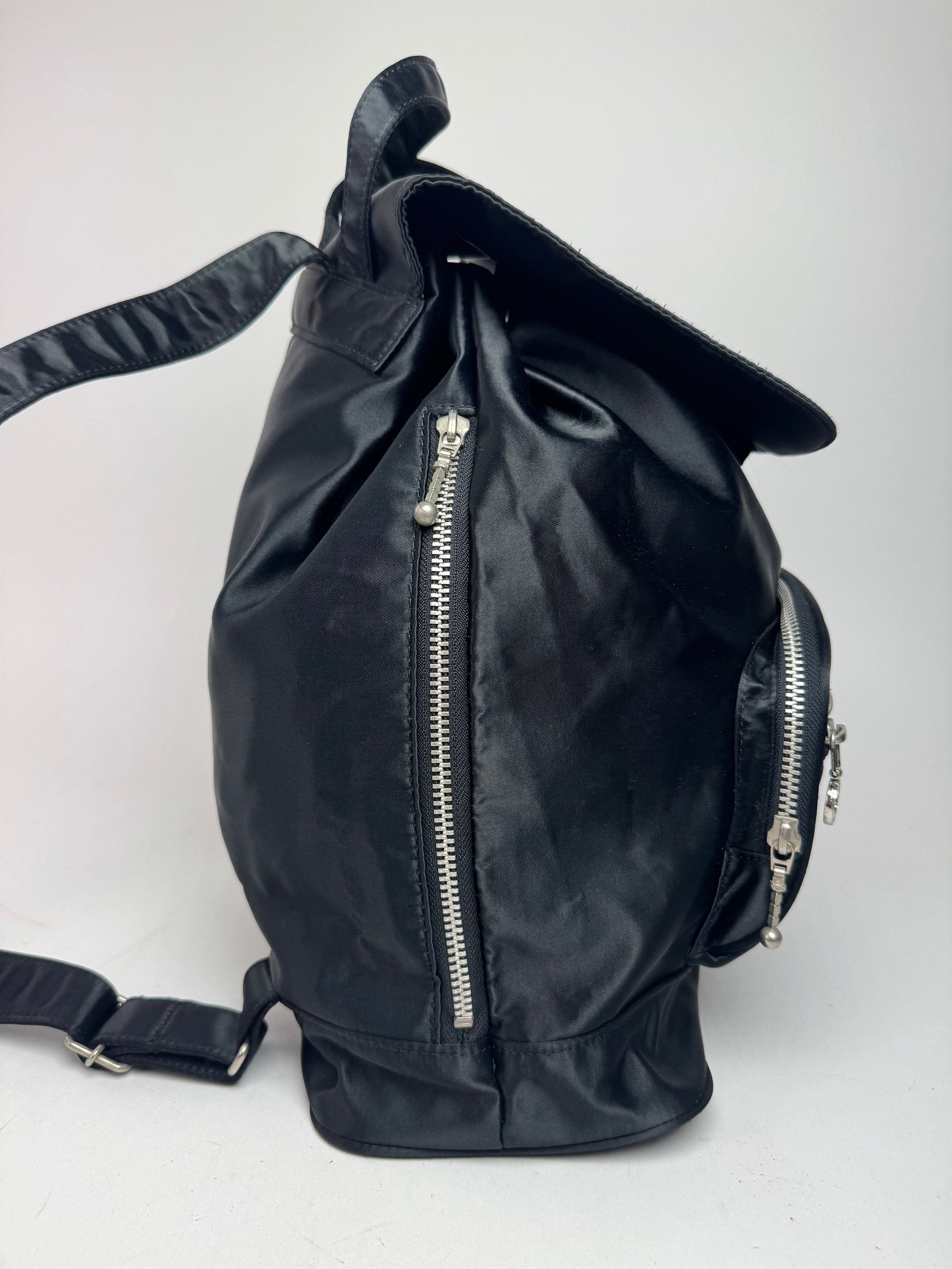 Courreges Vintage Polyester Backpack Black Size ONE SIZE - 6 Thumbnail