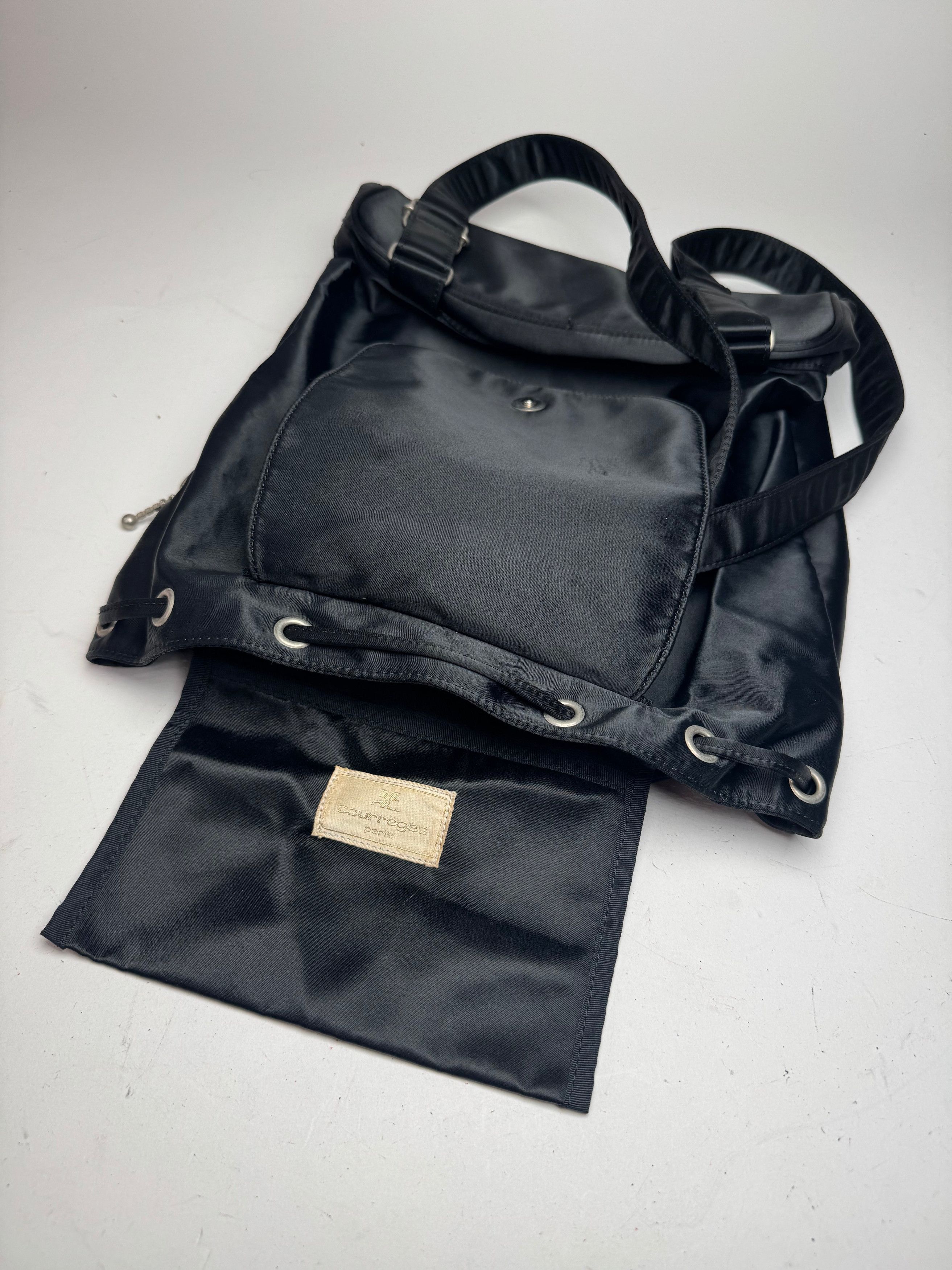 Courreges Vintage Polyester Backpack Black Size ONE SIZE - 4 Thumbnail