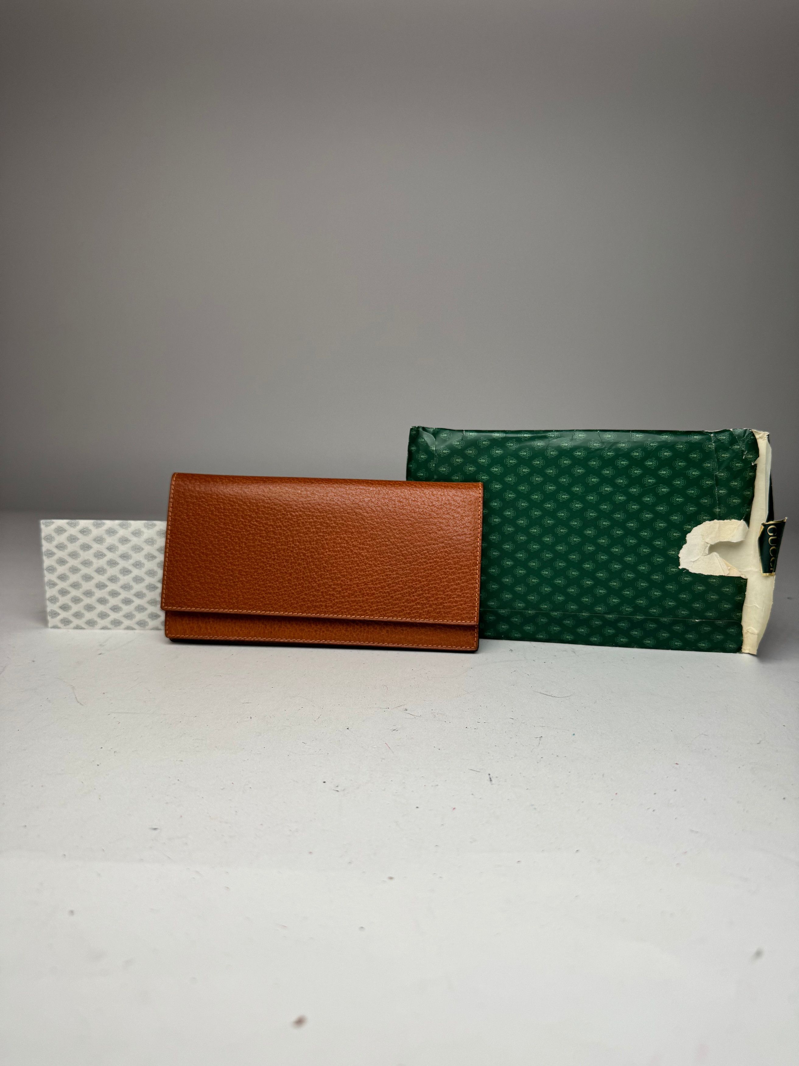 Gucci Vintage 70s Leather Card Holder / ID Case brown Size ONE SIZE - 3 Thumbnail