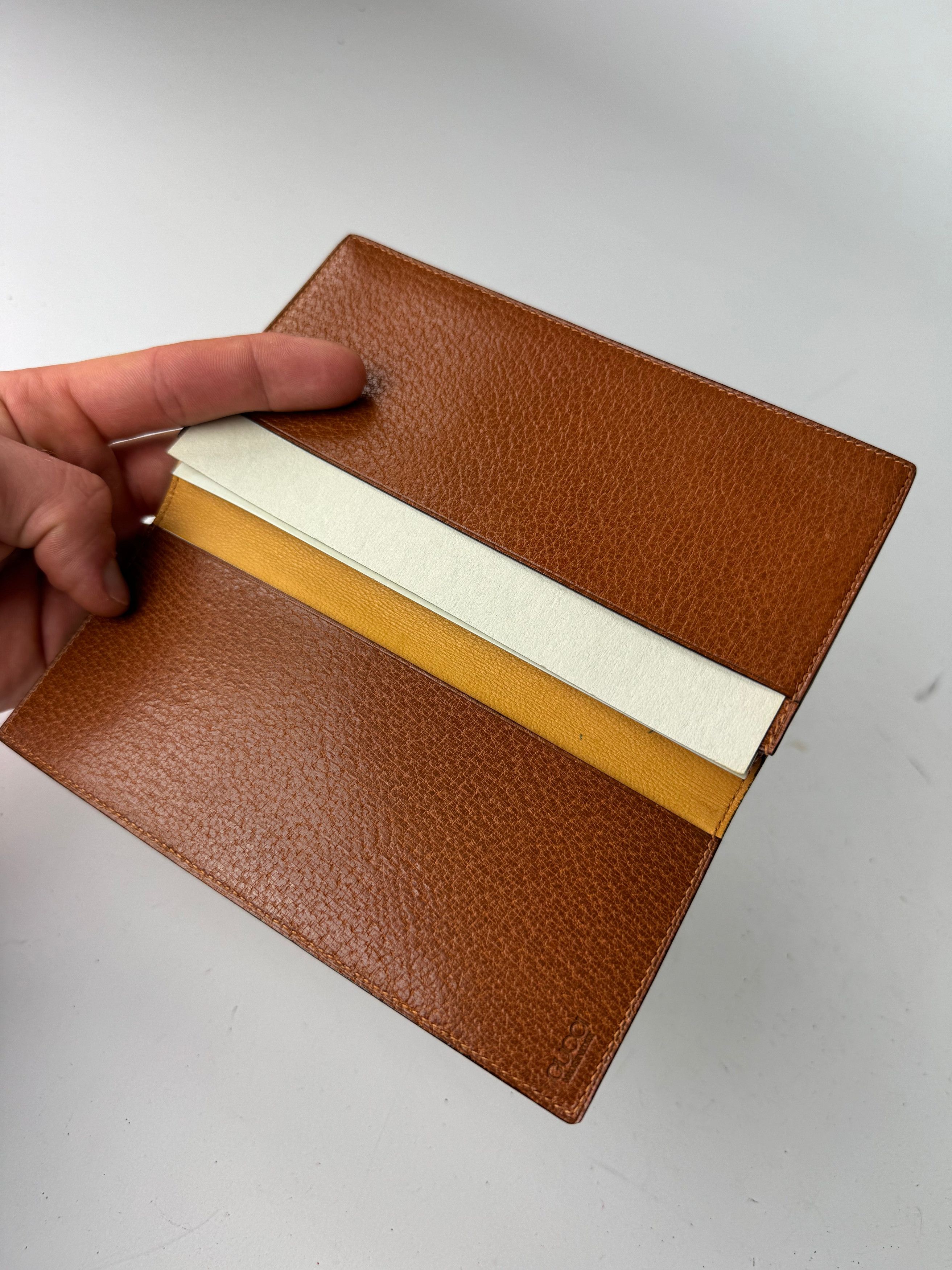 Gucci Vintage 70s Leather Card Holder / ID Case brown Size ONE SIZE - 4 Thumbnail
