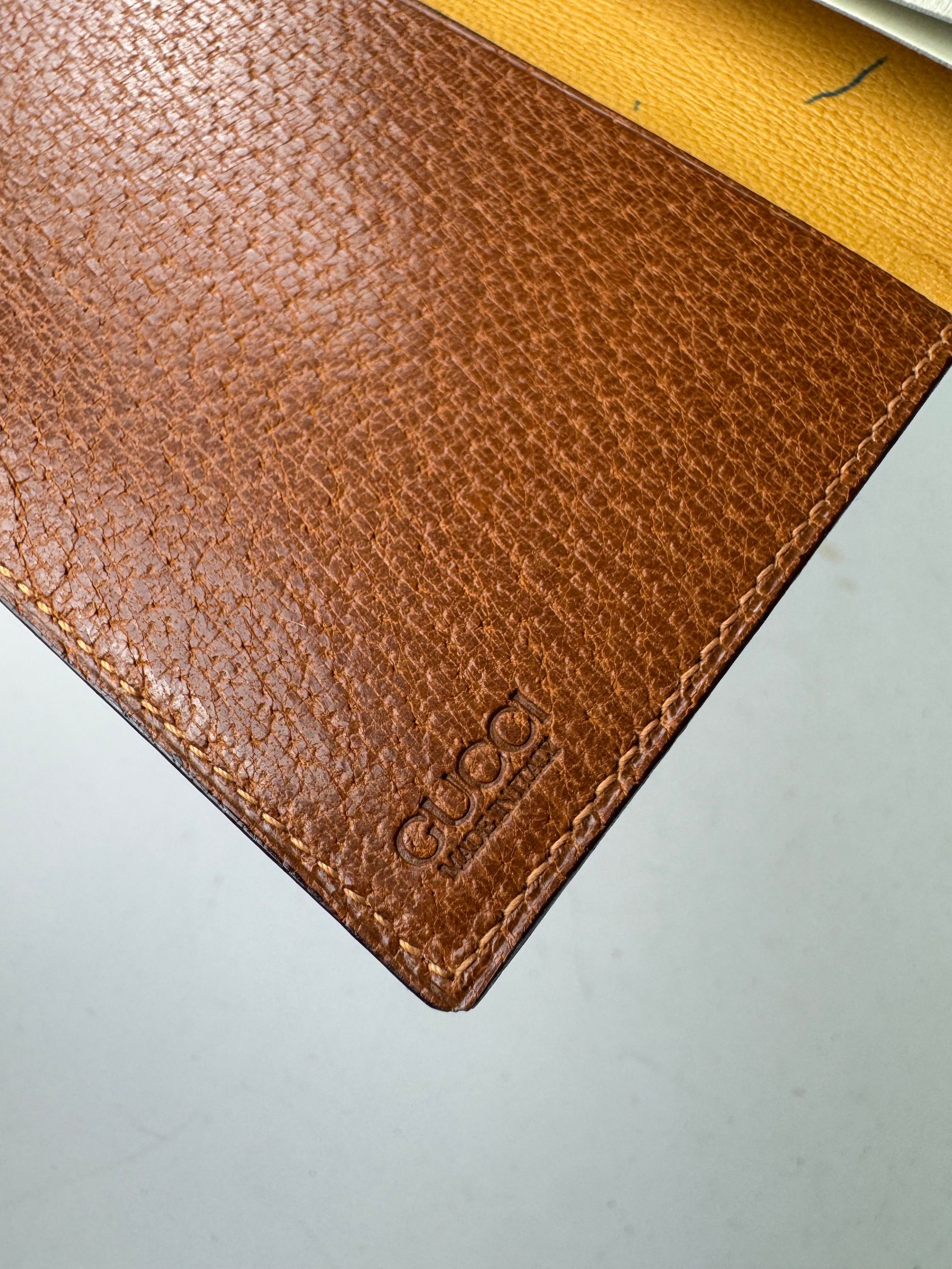 Gucci Vintage 70s Leather Card Holder / ID Case brown Size ONE SIZE - 5 Thumbnail