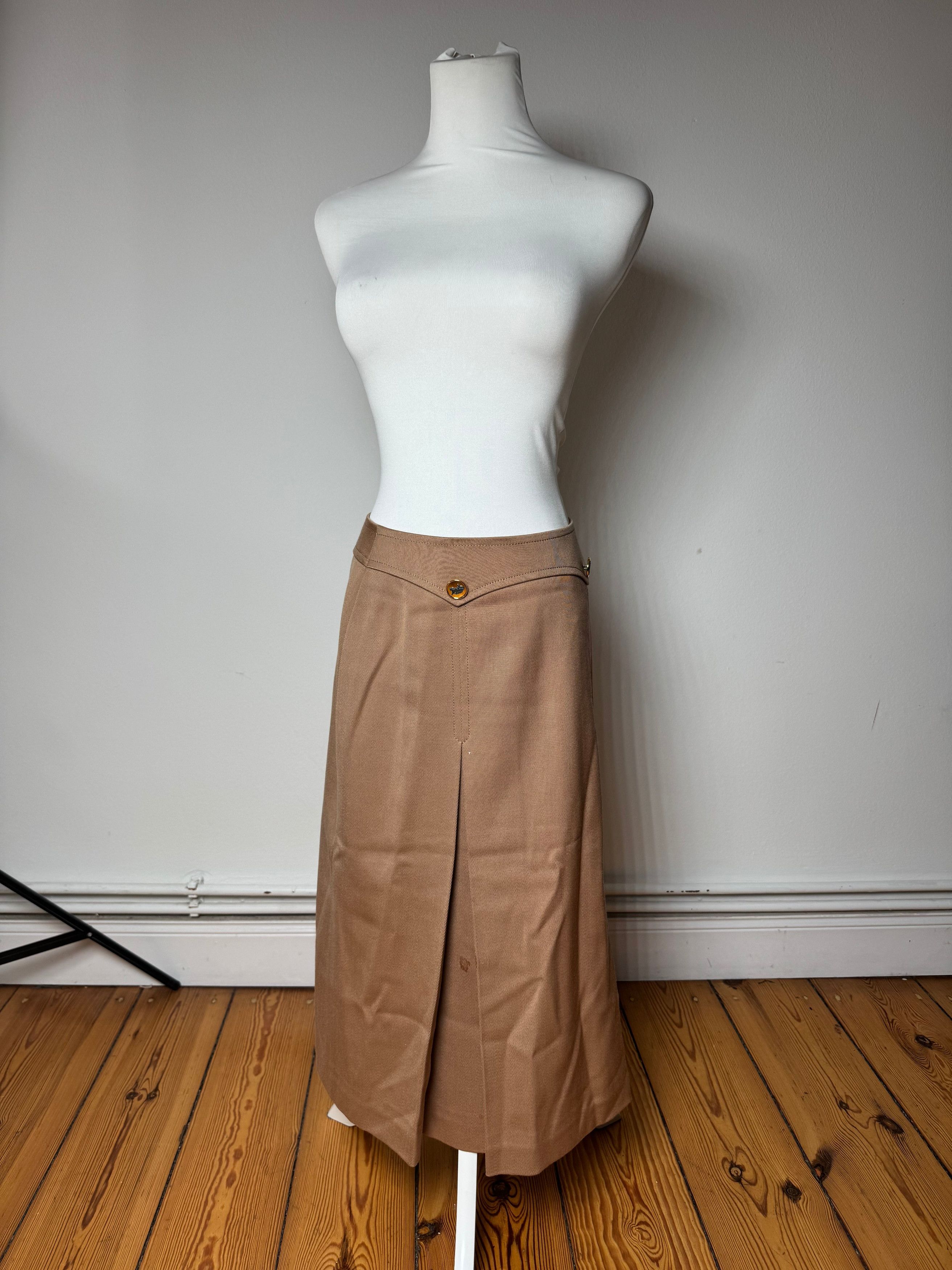 Celine Vintage Paris Wool Skirt Brown M Size 30" / US 8 / IT 44 - 12 Thumbnail