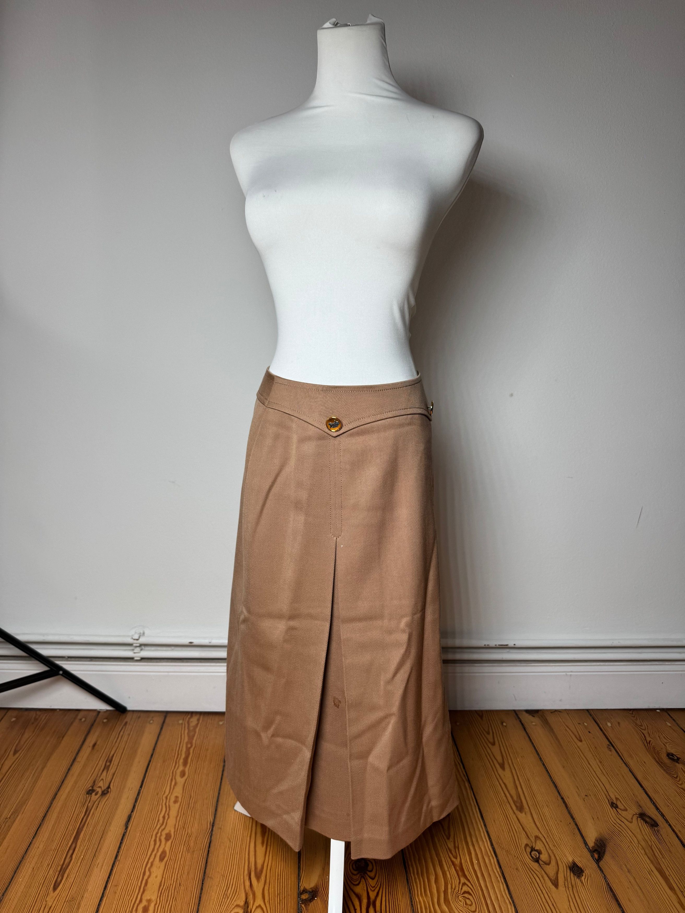 Celine Vintage Paris Wool Skirt Brown M Size 30" / US 8 / IT 44 - 13 Thumbnail