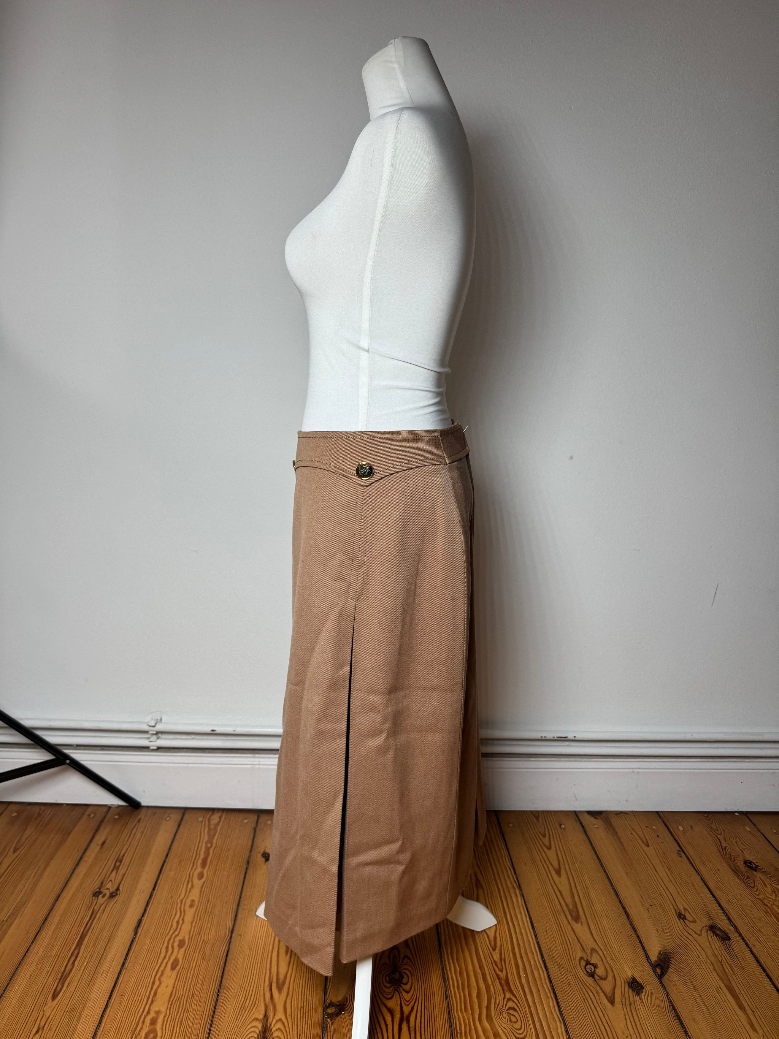 Celine Vintage Paris Wool Skirt Brown M Size 30" / US 8 / IT 44 - 14 Thumbnail