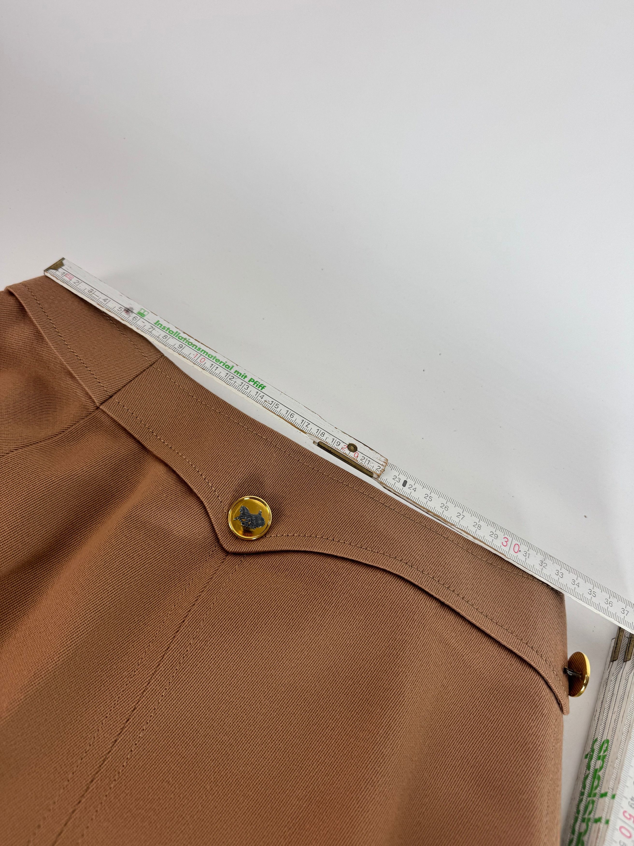 Celine Vintage Paris Wool Skirt Brown M Size 30" / US 8 / IT 44 - 4 Thumbnail