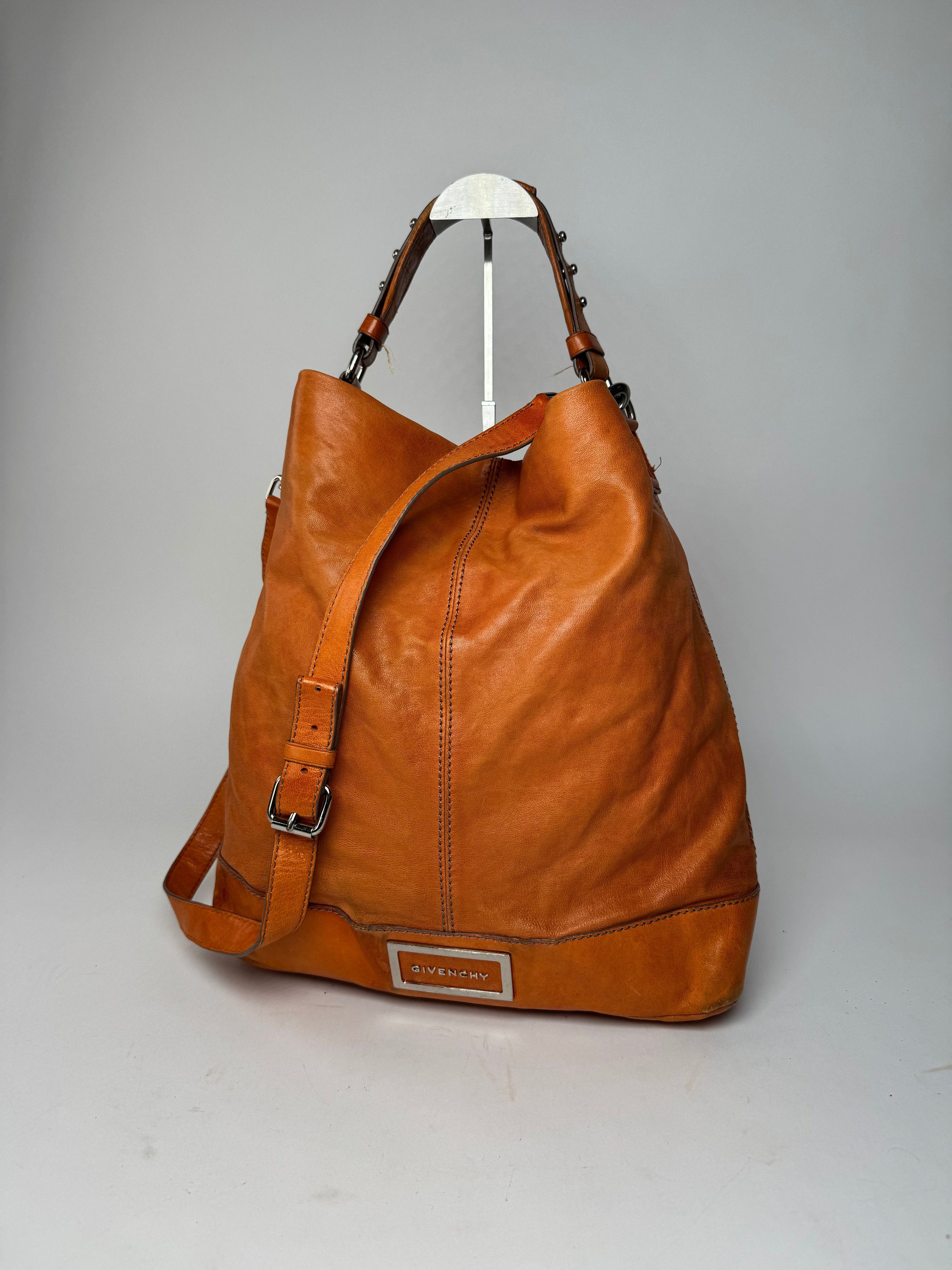 Givenchy Vintage 2Way Leather Handbag Orange Size ONE SIZE - 7 Thumbnail