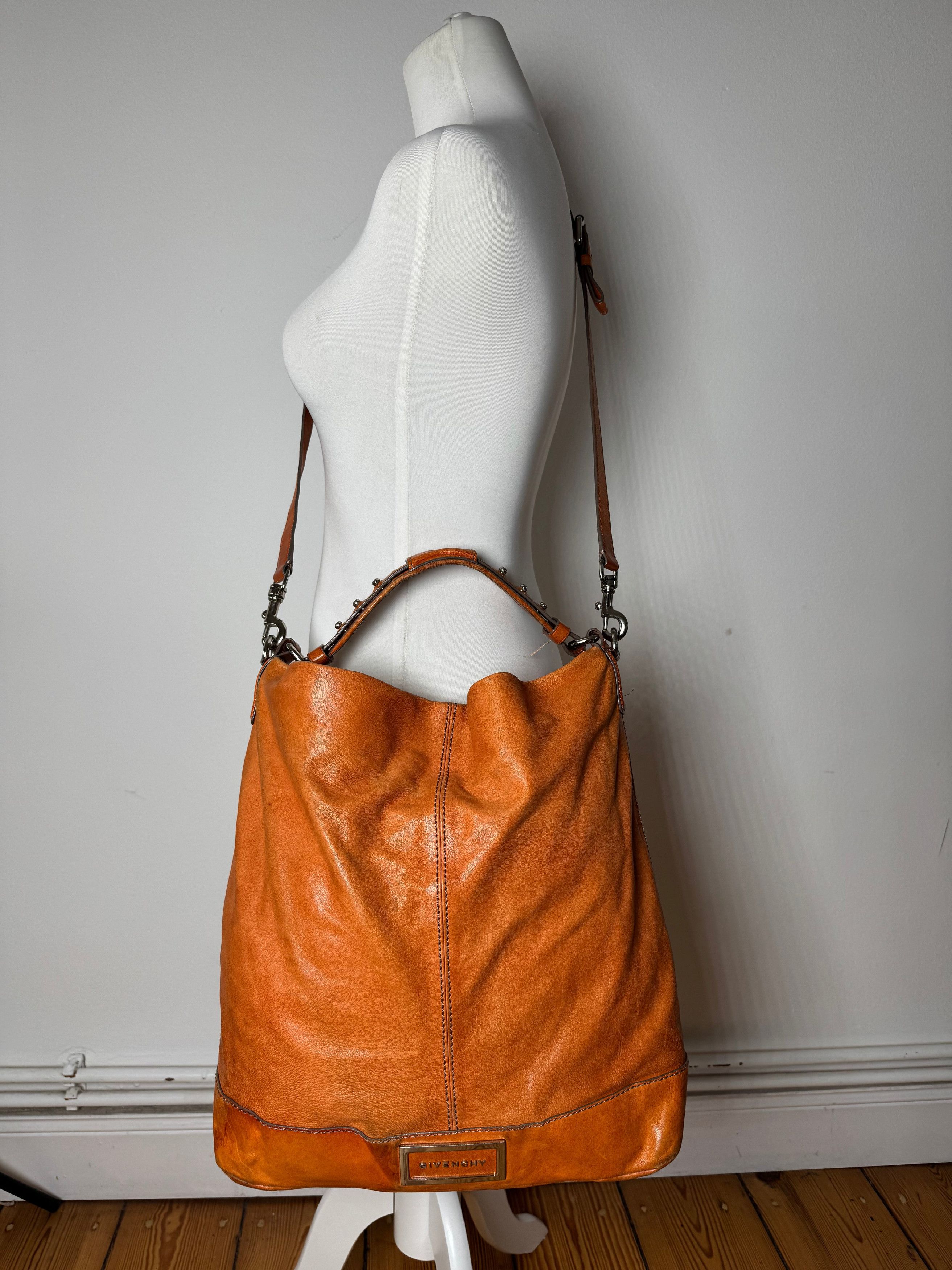 Givenchy Vintage 2Way Leather Handbag Orange Size ONE SIZE - 14 Thumbnail