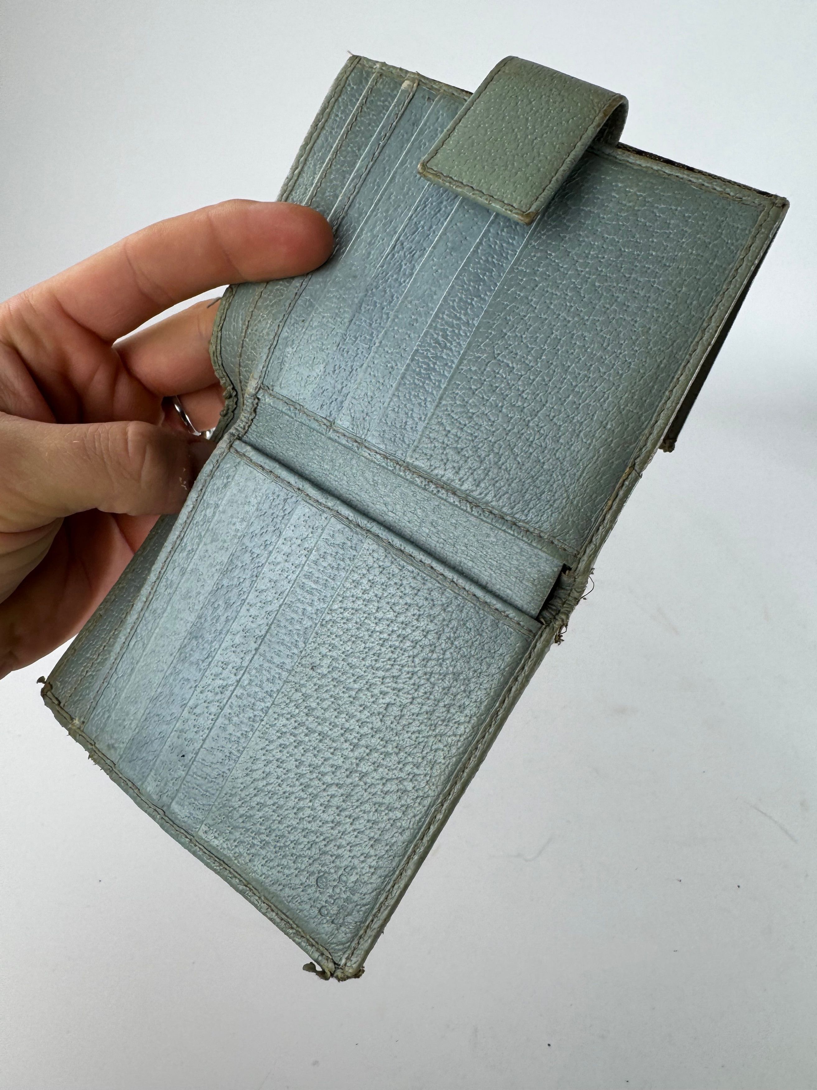 Gucci Vintage monogram Wallet Brown Turquoise Size ONE SIZE - 4 Thumbnail