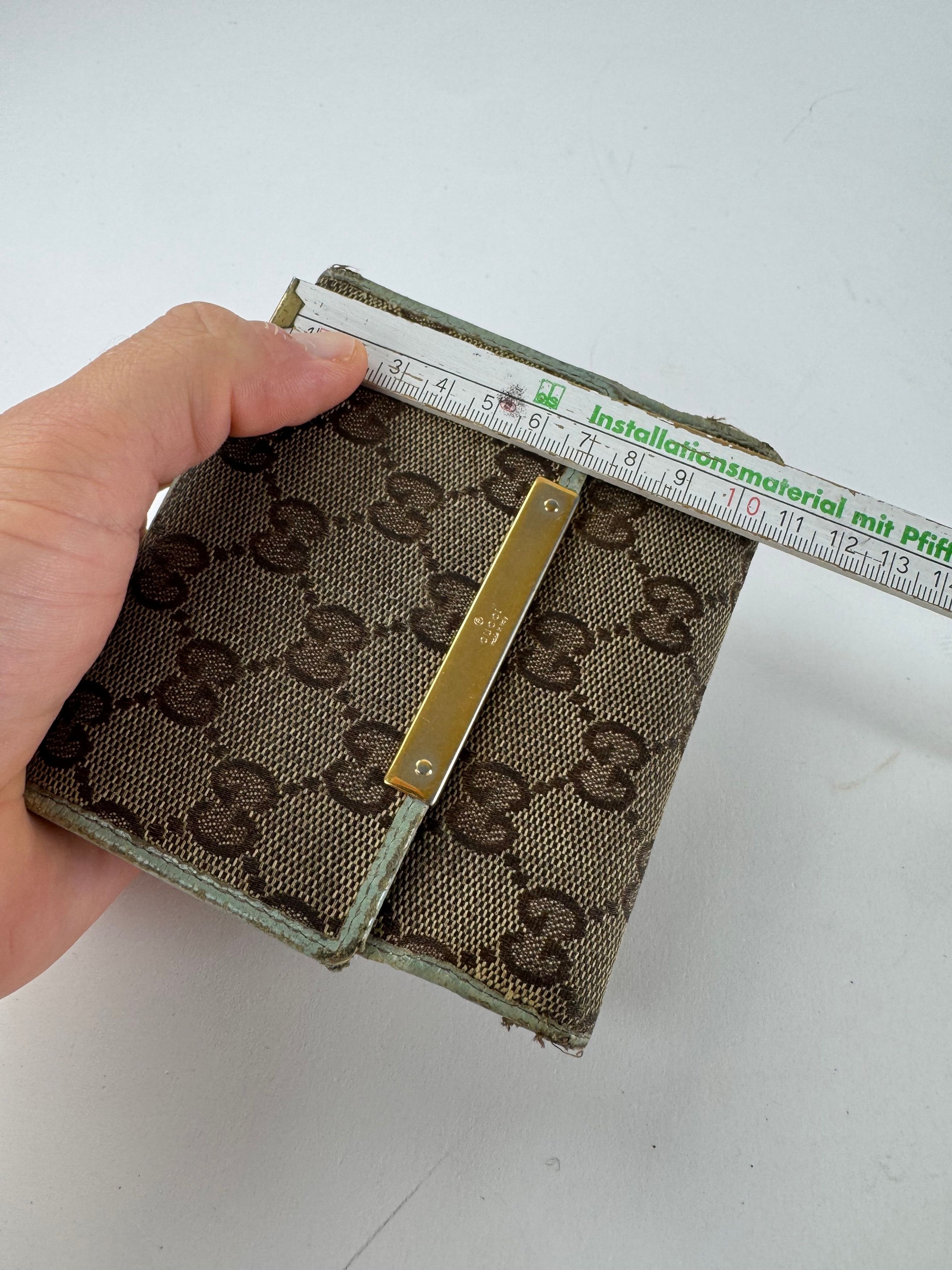 Gucci Vintage monogram Wallet Brown Turquoise Size ONE SIZE - 9 Thumbnail
