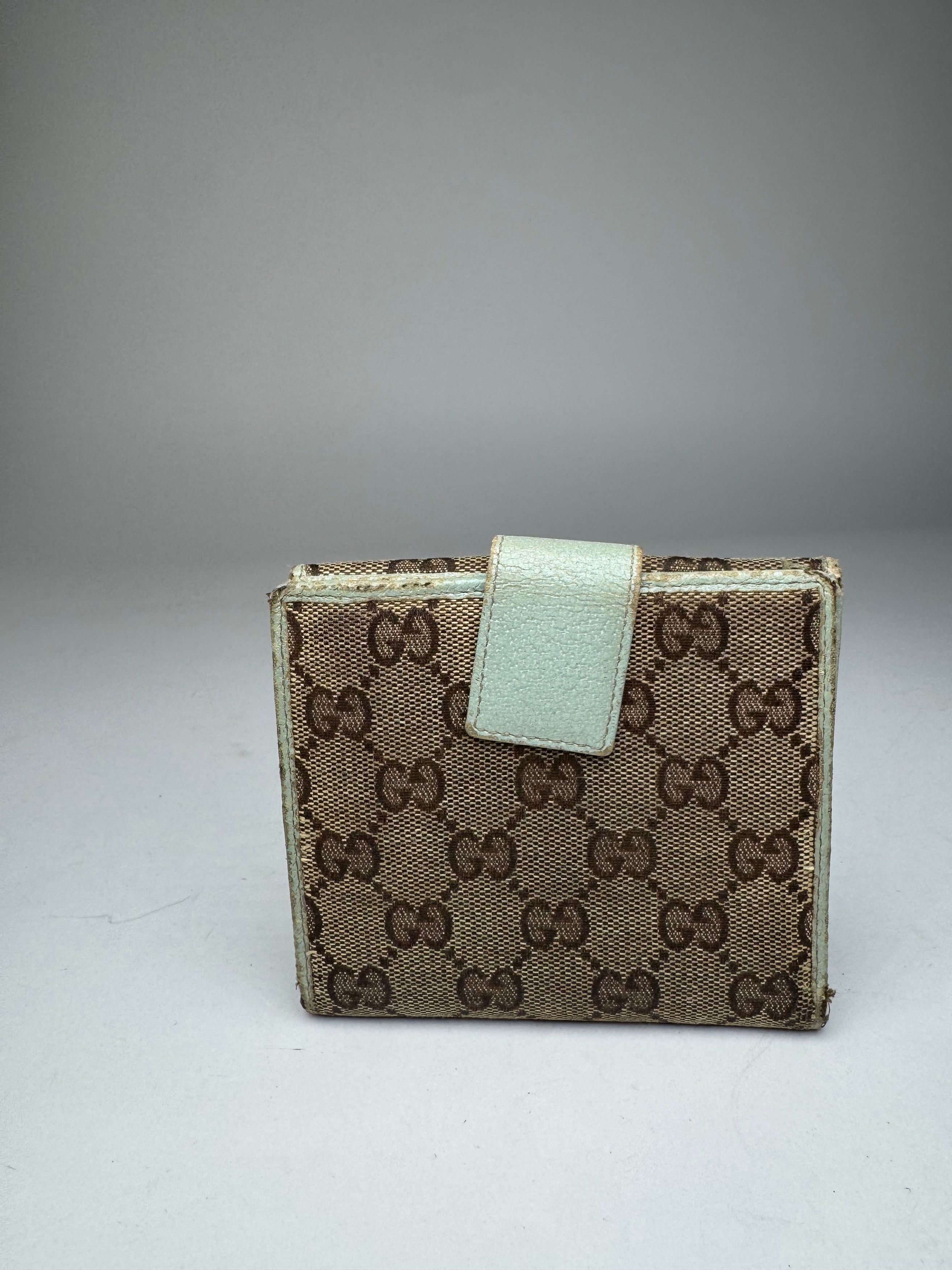Gucci Vintage monogram Wallet Brown Turquoise Size ONE SIZE - 11 Thumbnail