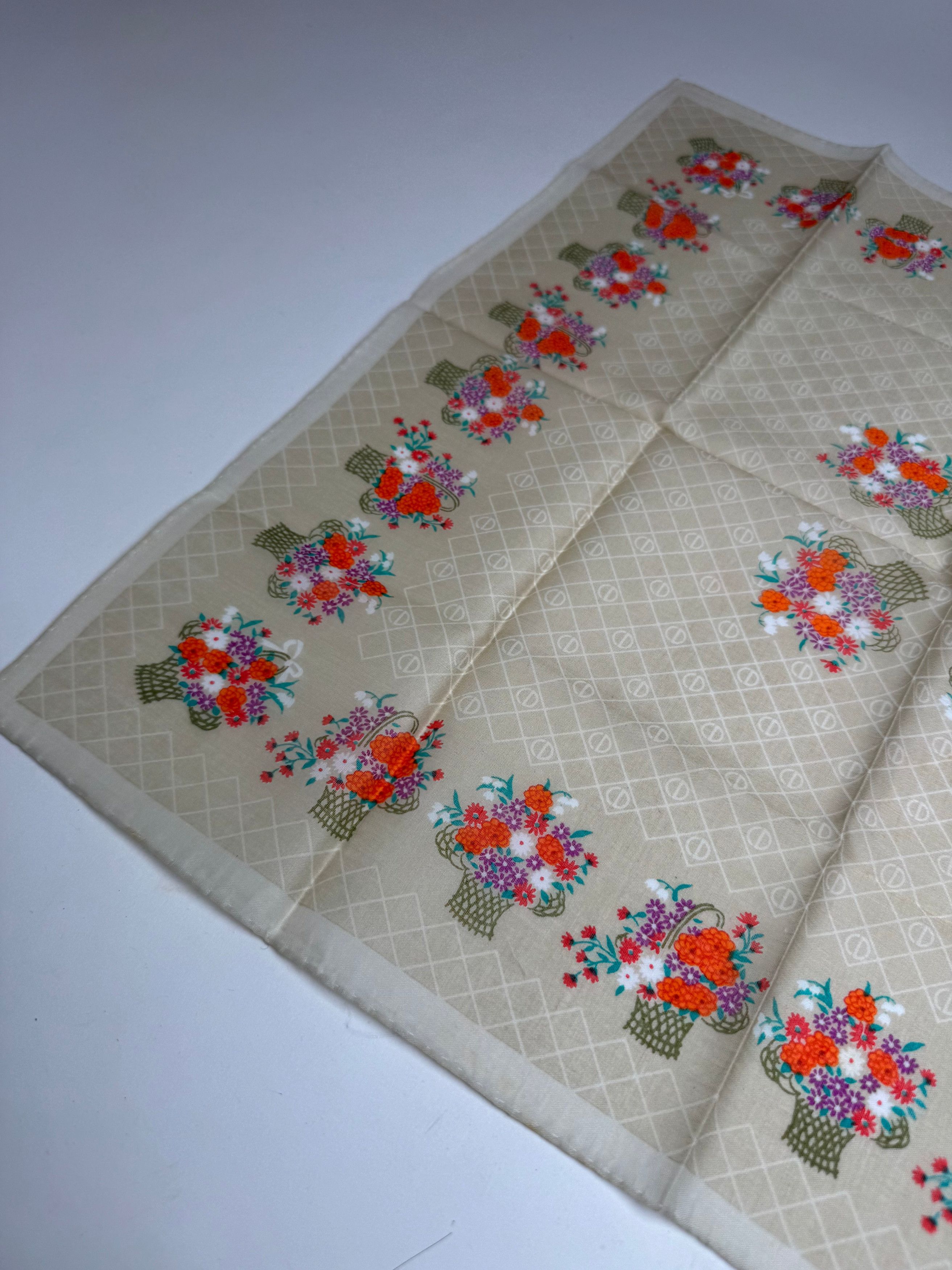 Dior Vintage Floral Scarf Grey Red Size ONE SIZE - 4 Thumbnail