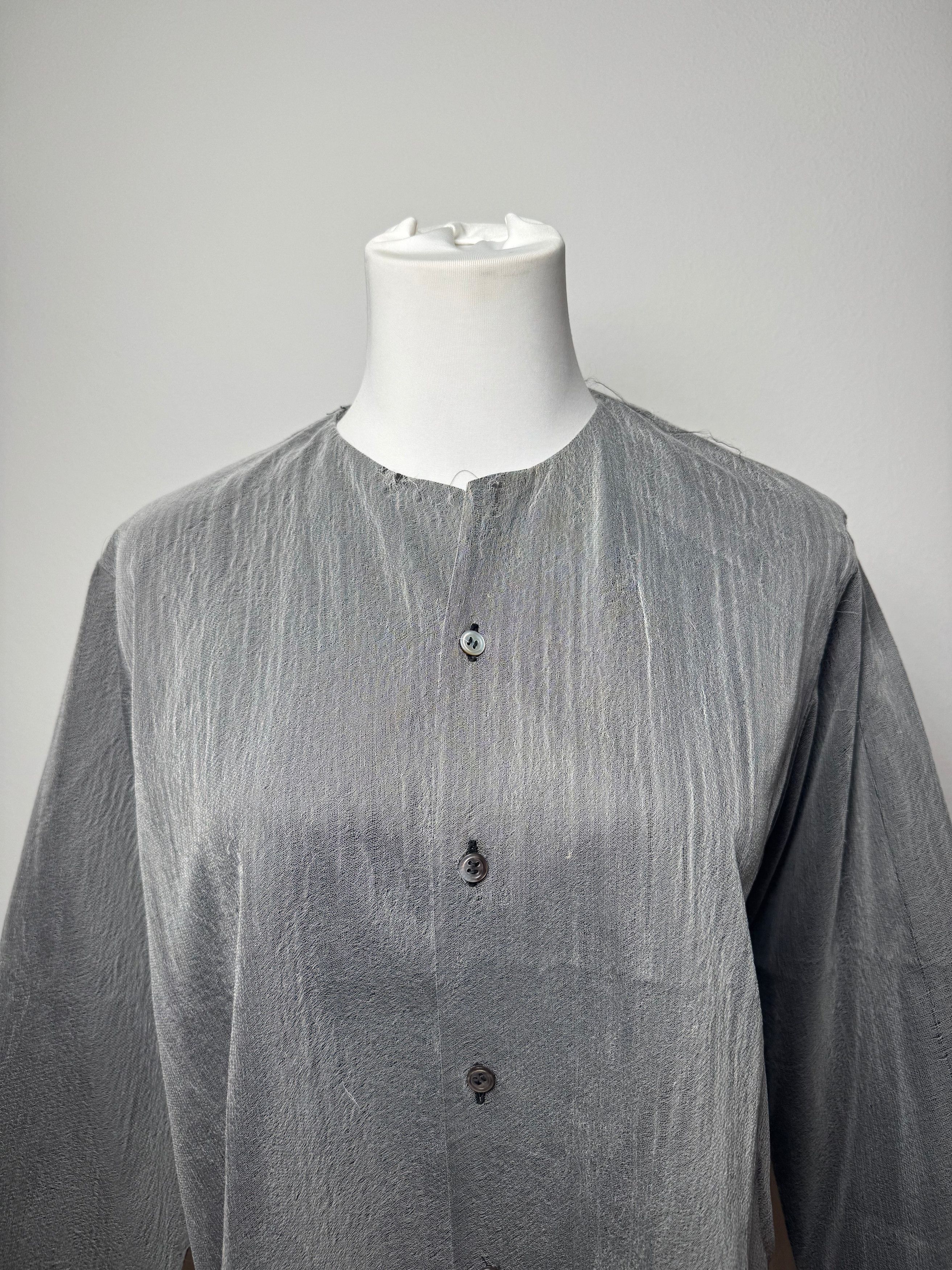 Comme des Garcons Vintage Comme Des Garçons Tricots Shirt Silver 40/L Size M / US 6-8 / IT 42-44 - 13 Thumbnail