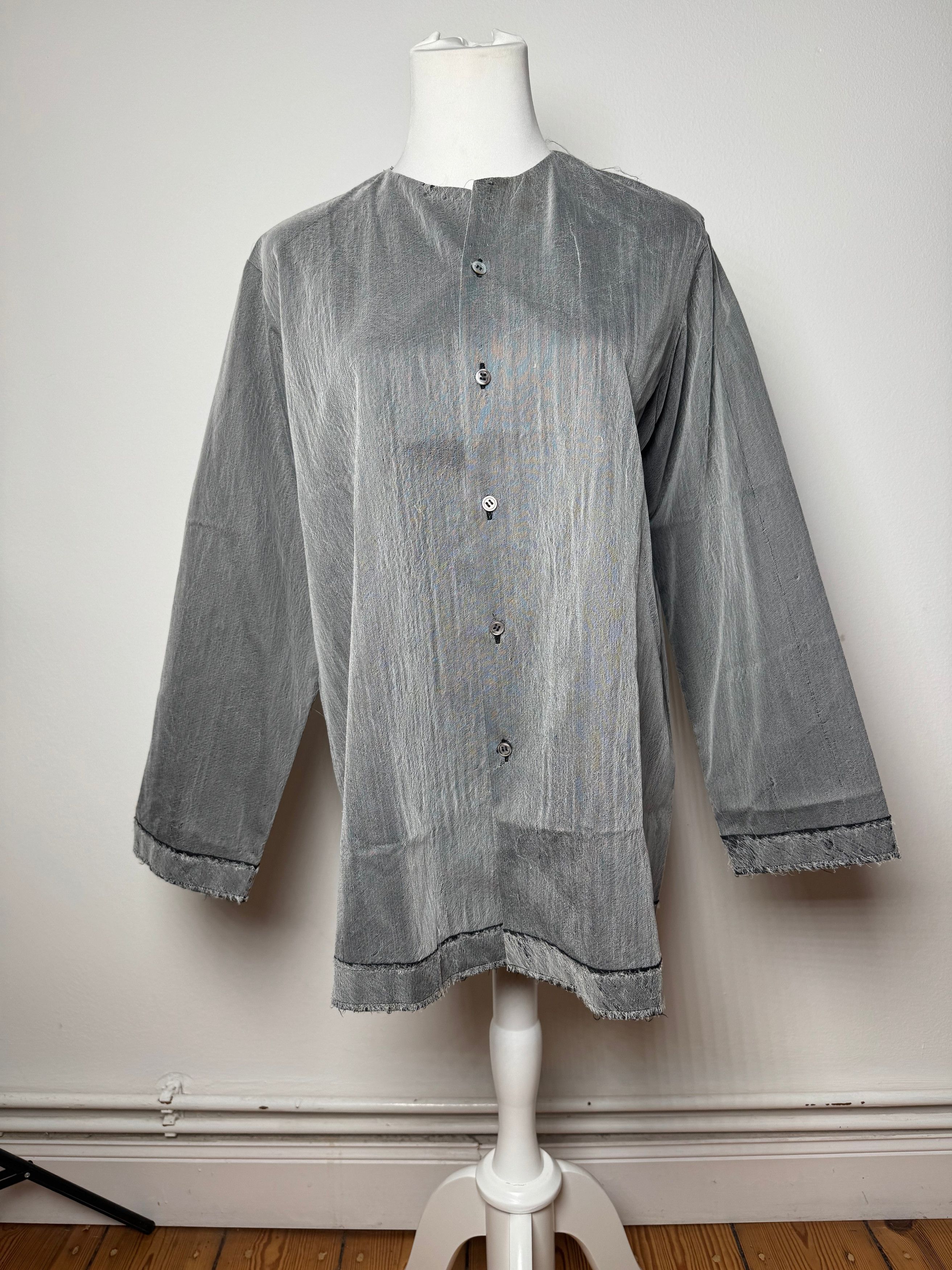 Comme des Garcons Vintage Comme Des Garçons Tricots Shirt Silver 40/L Size M / US 6-8 / IT 42-44 - 7 Thumbnail
