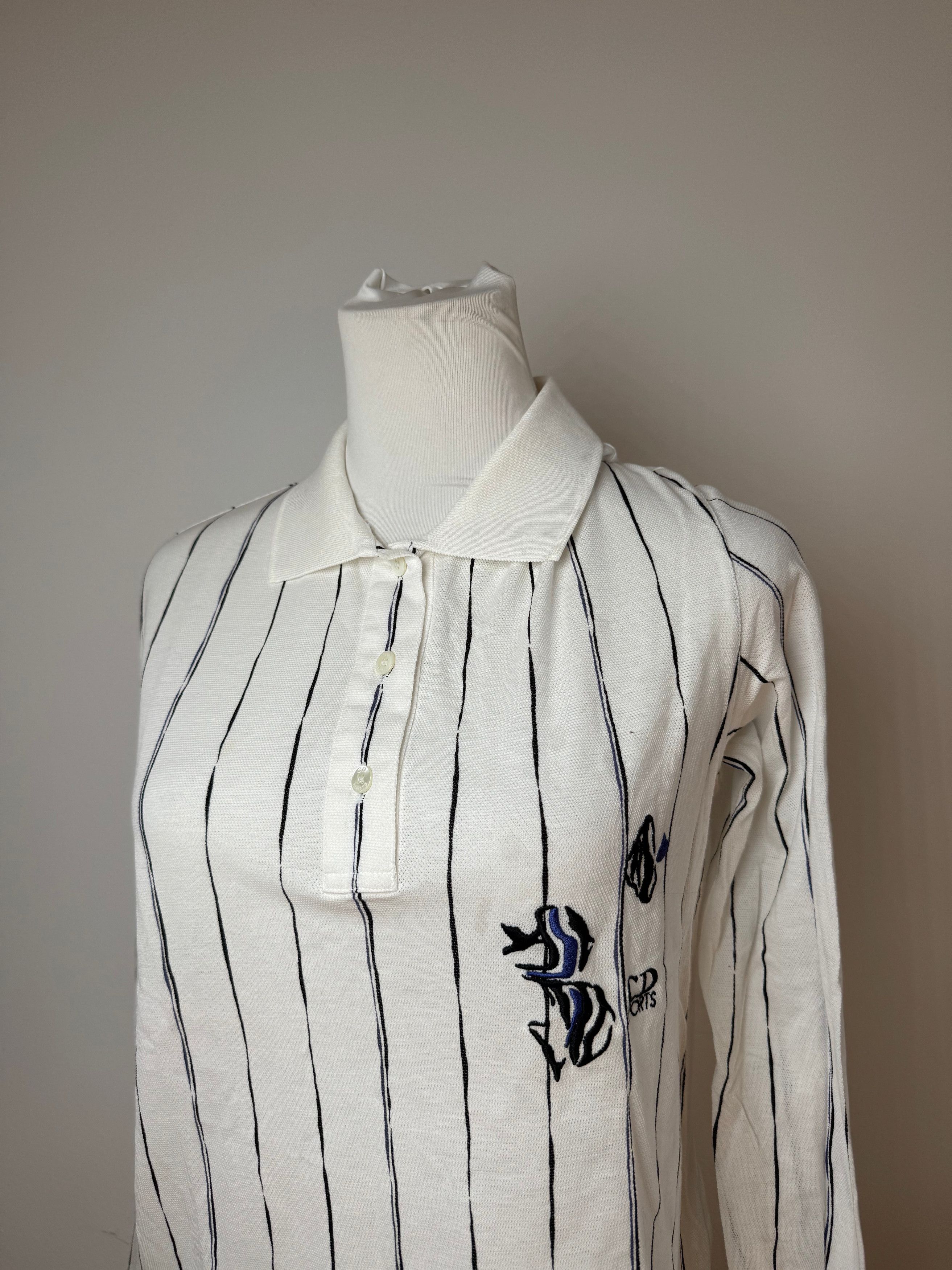 Dior Vintage Shirt Sweater Striped White L Size L / US 10 / IT 46 - 8 Thumbnail