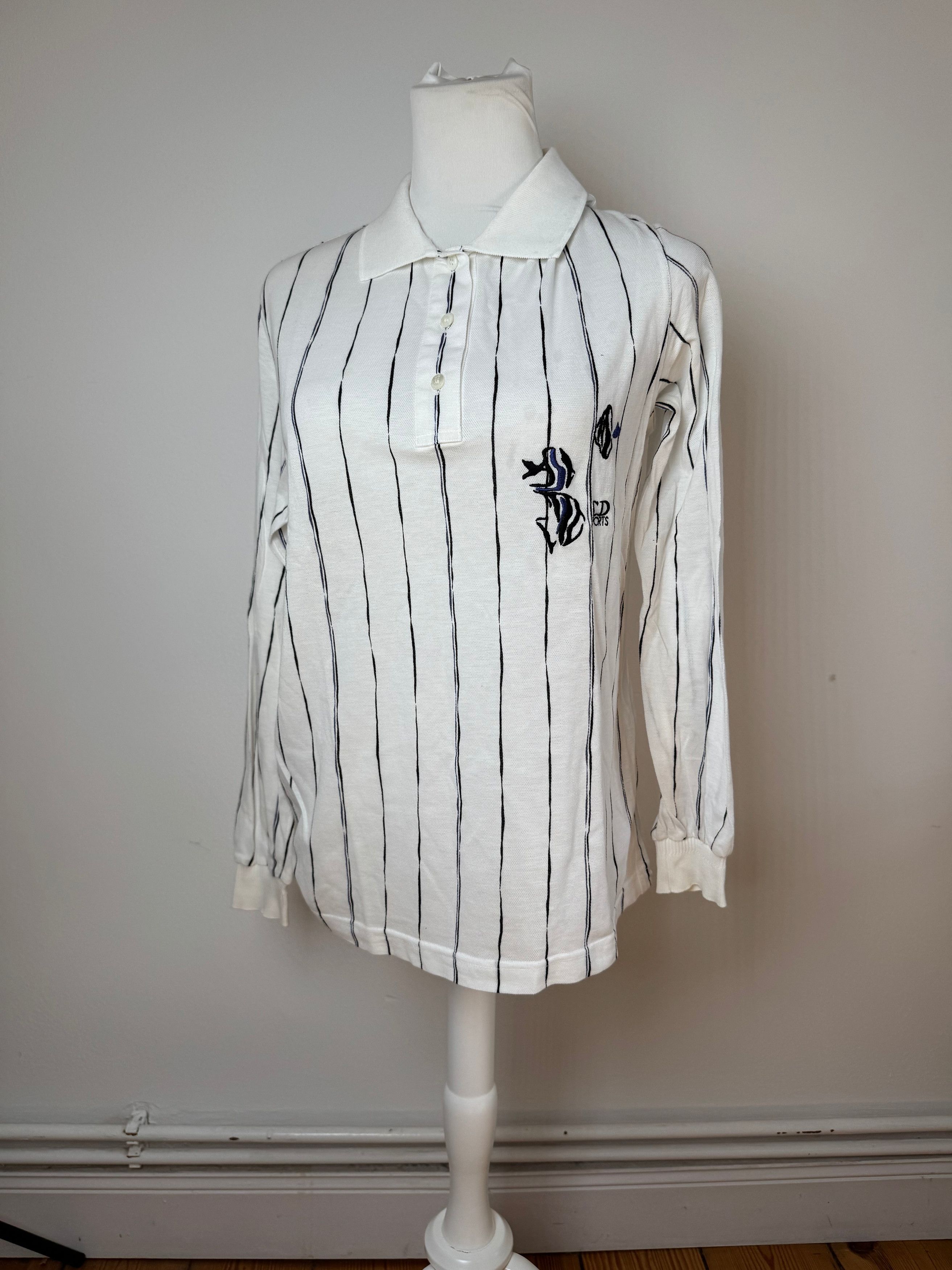 Dior Vintage Shirt Sweater Striped White L Size L / US 10 / IT 46 - 14 Thumbnail