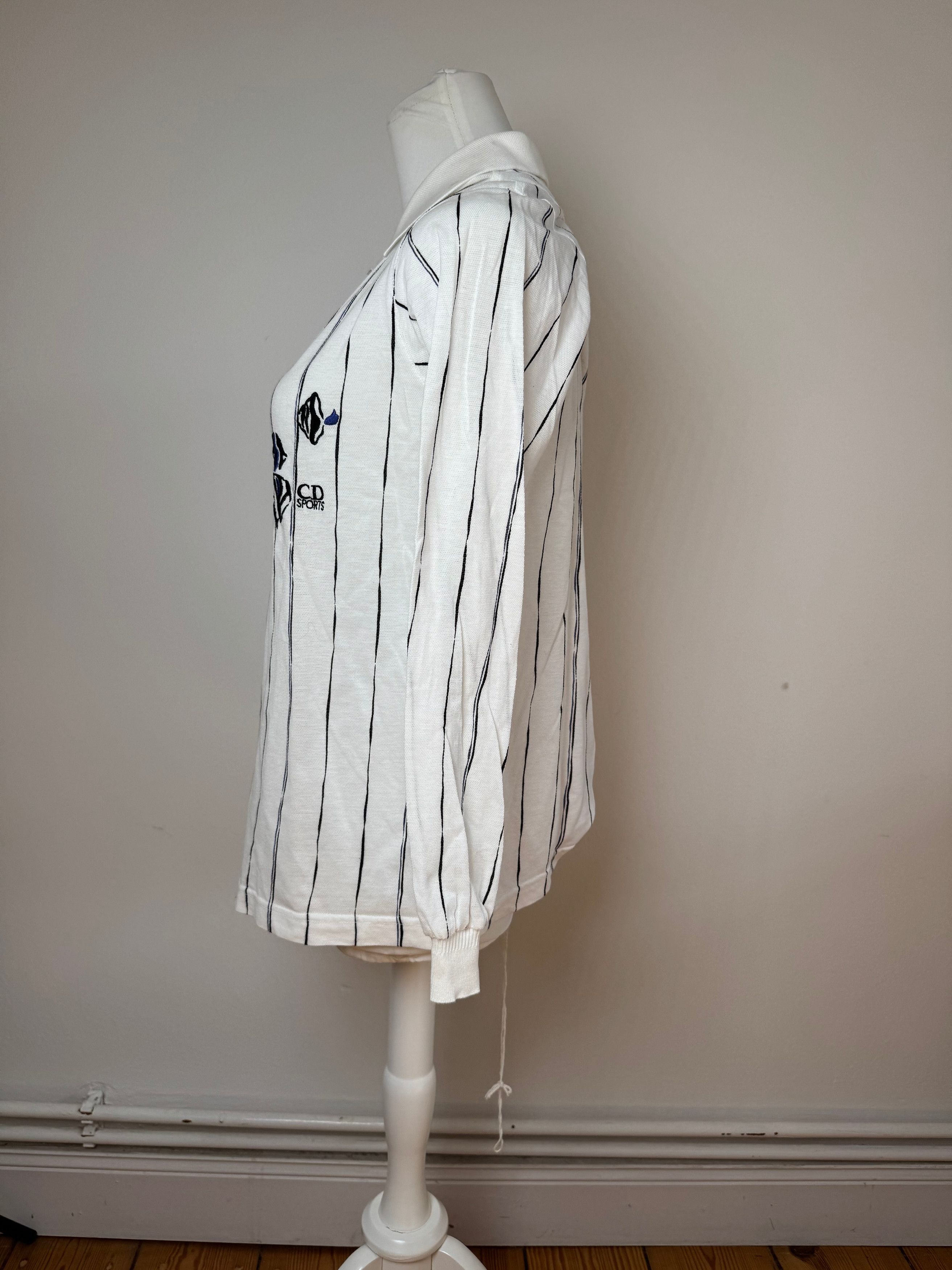 Dior Vintage Shirt Sweater Striped White L Size L / US 10 / IT 46 - 2 Thumbnail