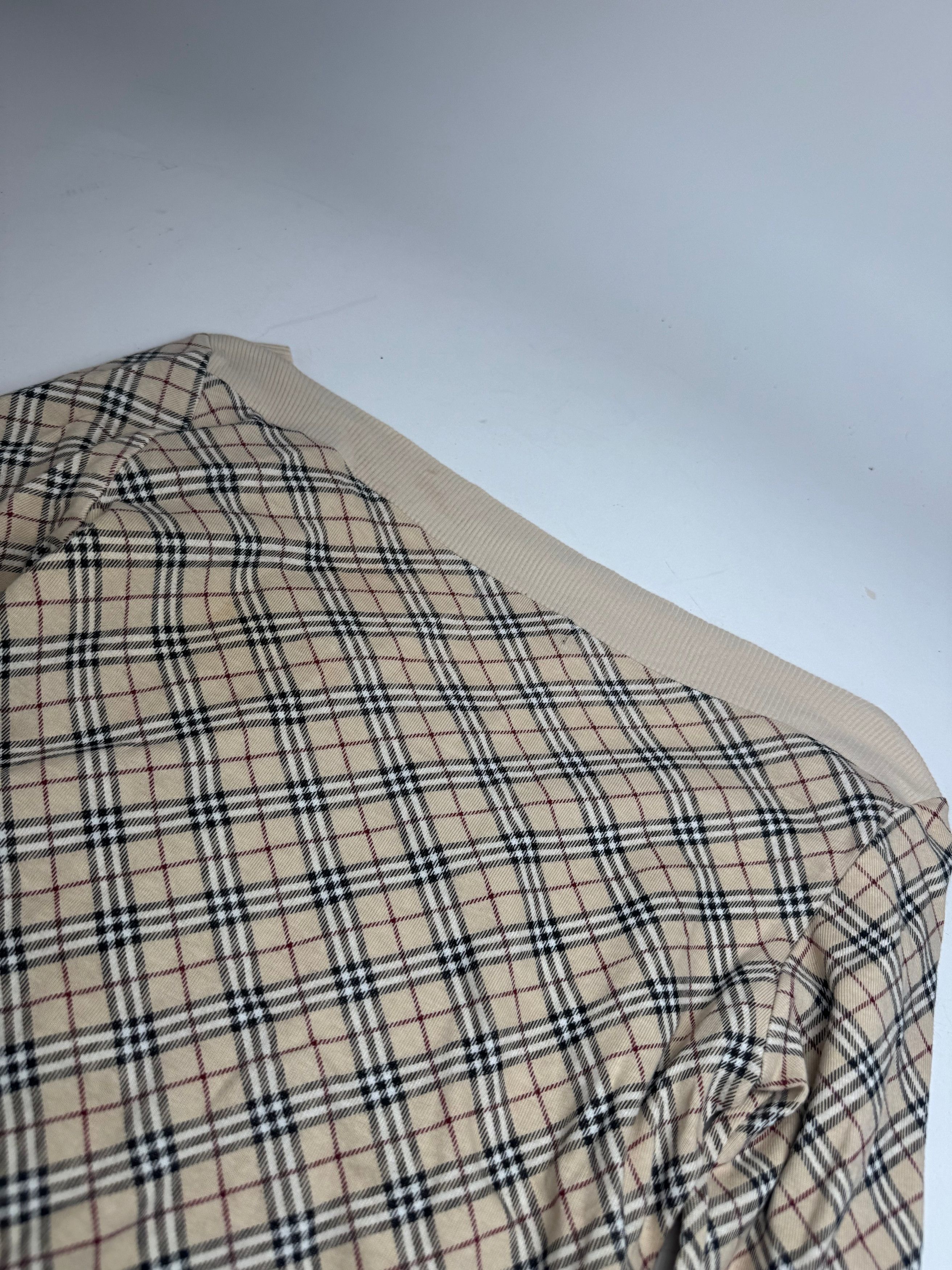 Burberry Vintage Nova Check Short-Sleeve Sweater beige M Size S / US 4 / IT 40 - 10 Thumbnail