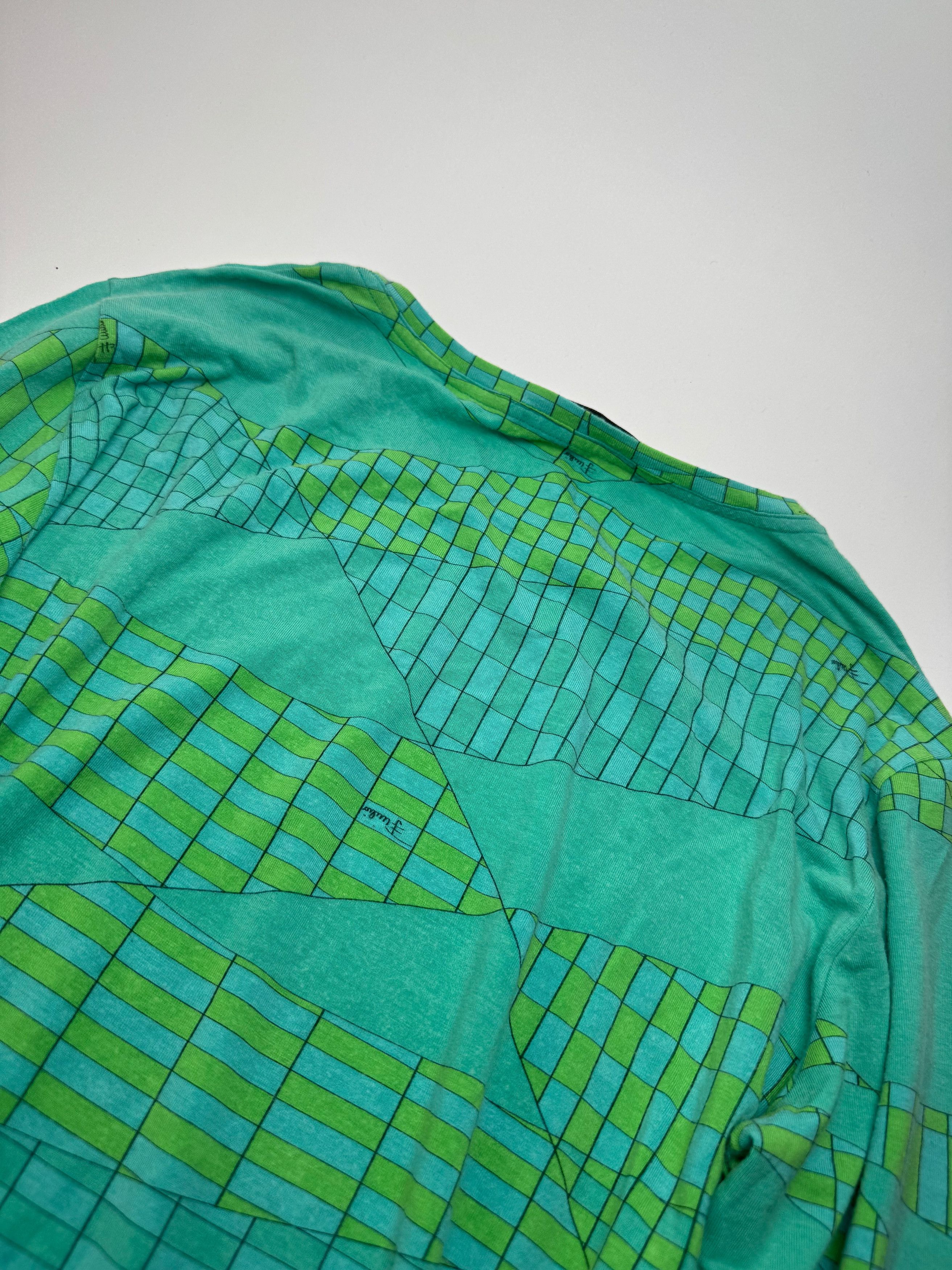 Emilio Pucci Vintage Viskose Sweather Blue Green Size M / US 6-8 / IT 42-44 - 13 Thumbnail