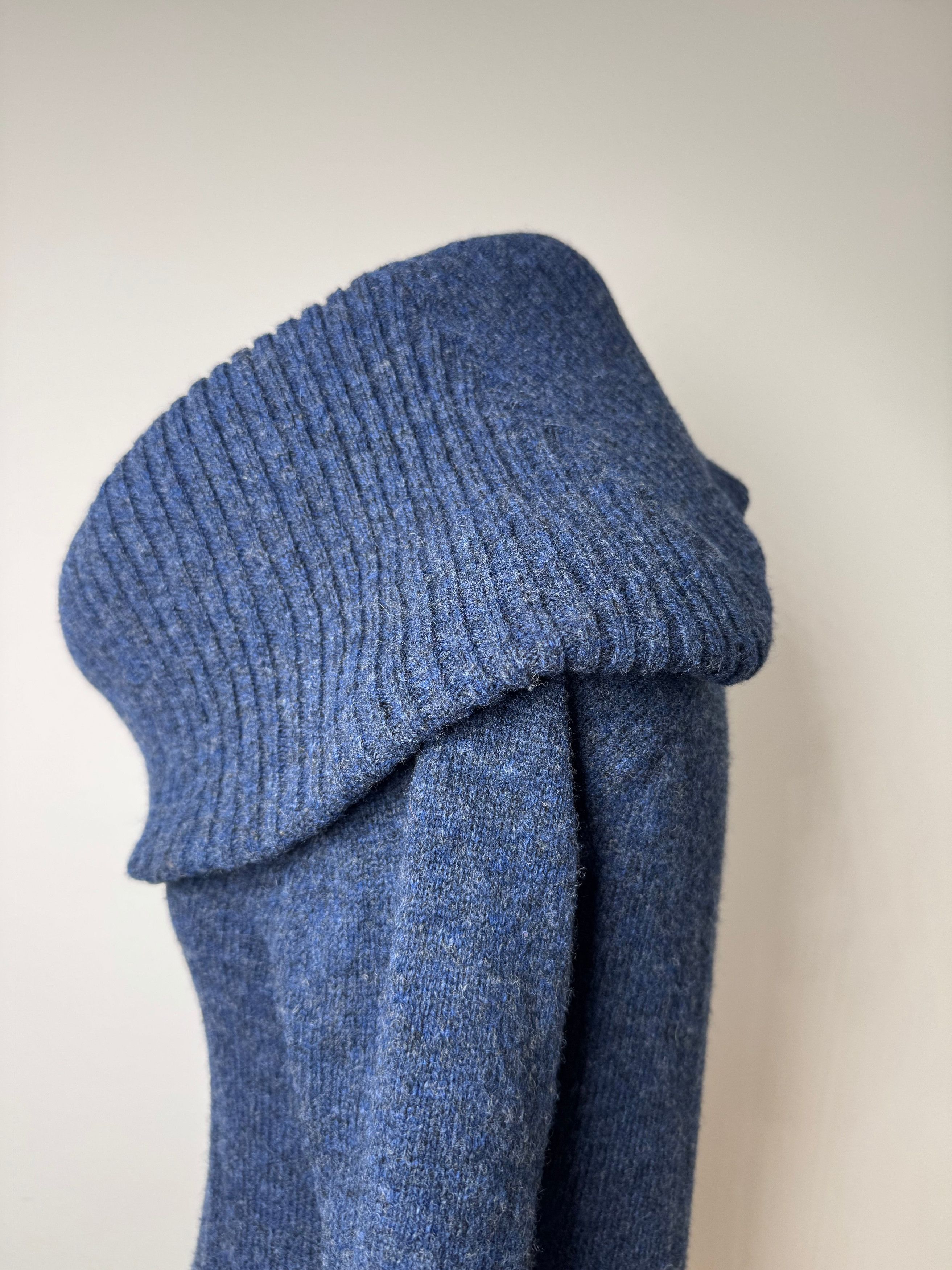 Balenciaga Vintage Big Turtle Neck Wool Sweather Blue Size M / US 6-8 / IT 42-44 - 14 Thumbnail