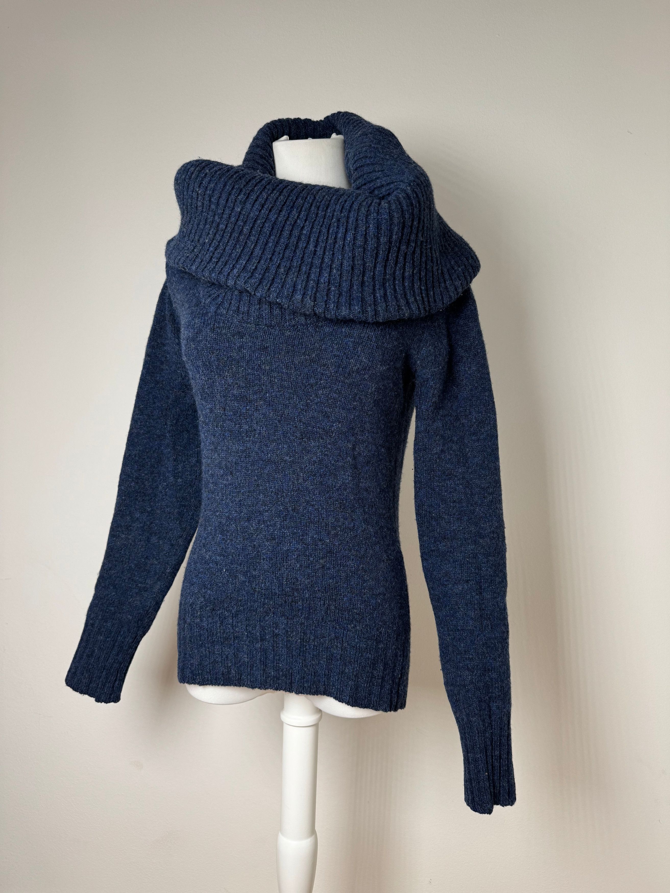 Balenciaga Vintage Big Turtle Neck Wool Sweather Blue Size M / US 6-8 / IT 42-44 - 12 Thumbnail