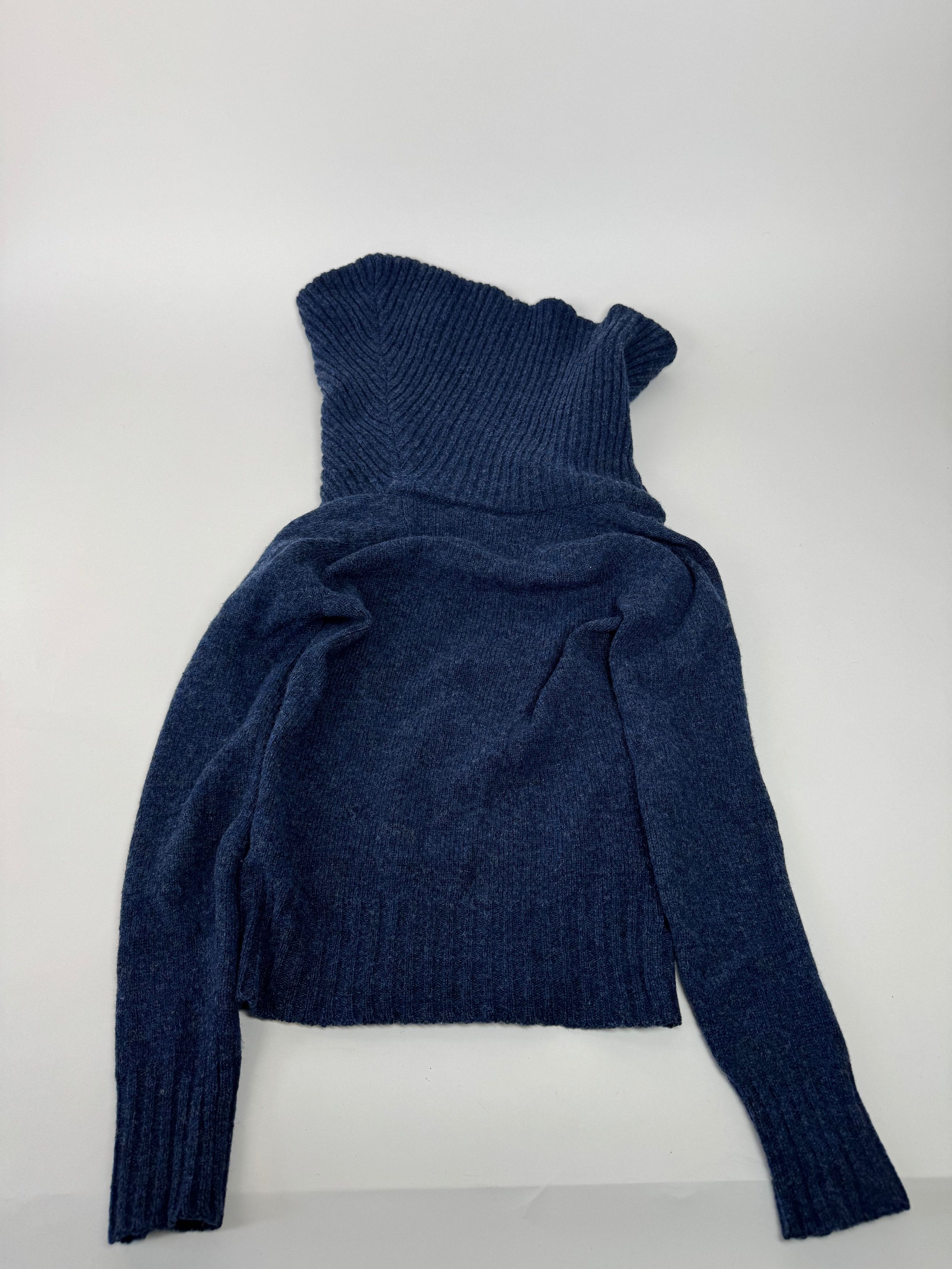 Balenciaga Vintage Big Turtle Neck Wool Sweather Blue Size M / US 6-8 / IT 42-44 - 11 Thumbnail