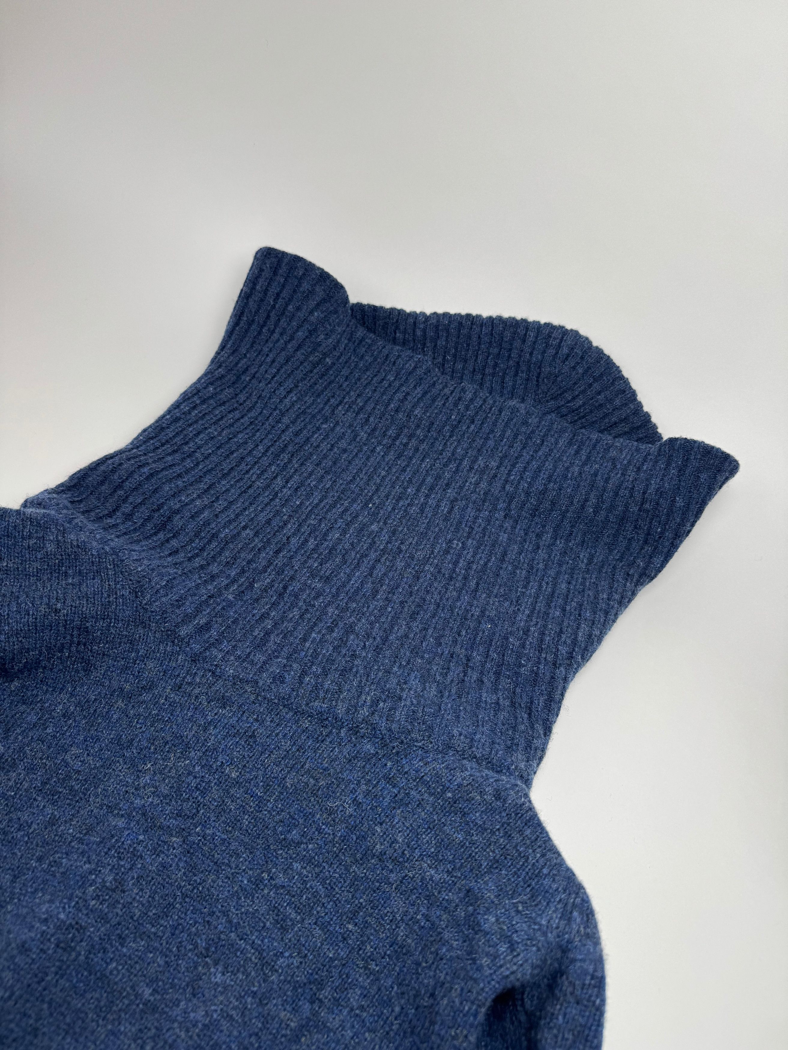 Balenciaga Vintage Big Turtle Neck Wool Sweather Blue Size M / US 6-8 / IT 42-44 - 6 Thumbnail