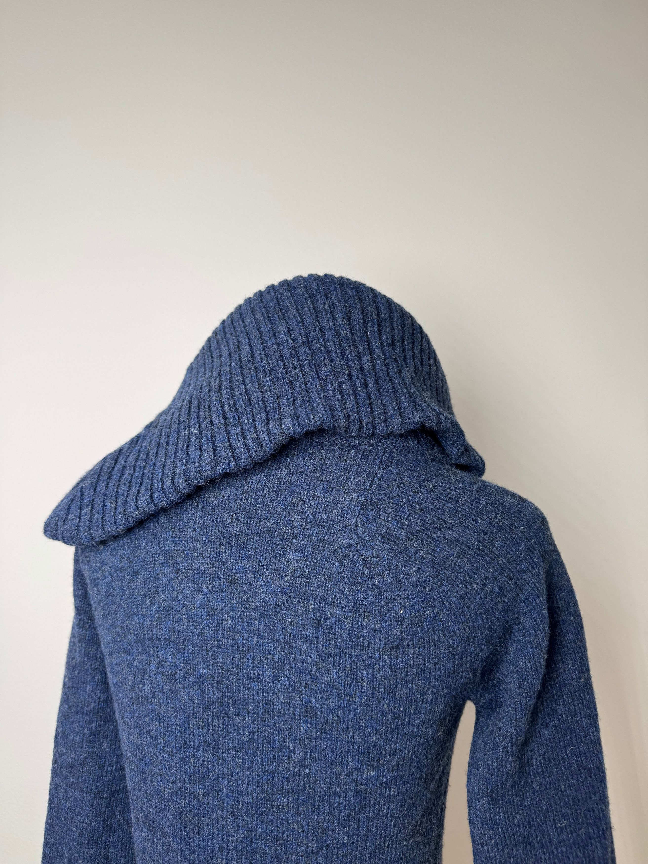 Balenciaga Vintage Big Turtle Neck Wool Sweather Blue Size M / US 6-8 / IT 42-44 - 15 Thumbnail