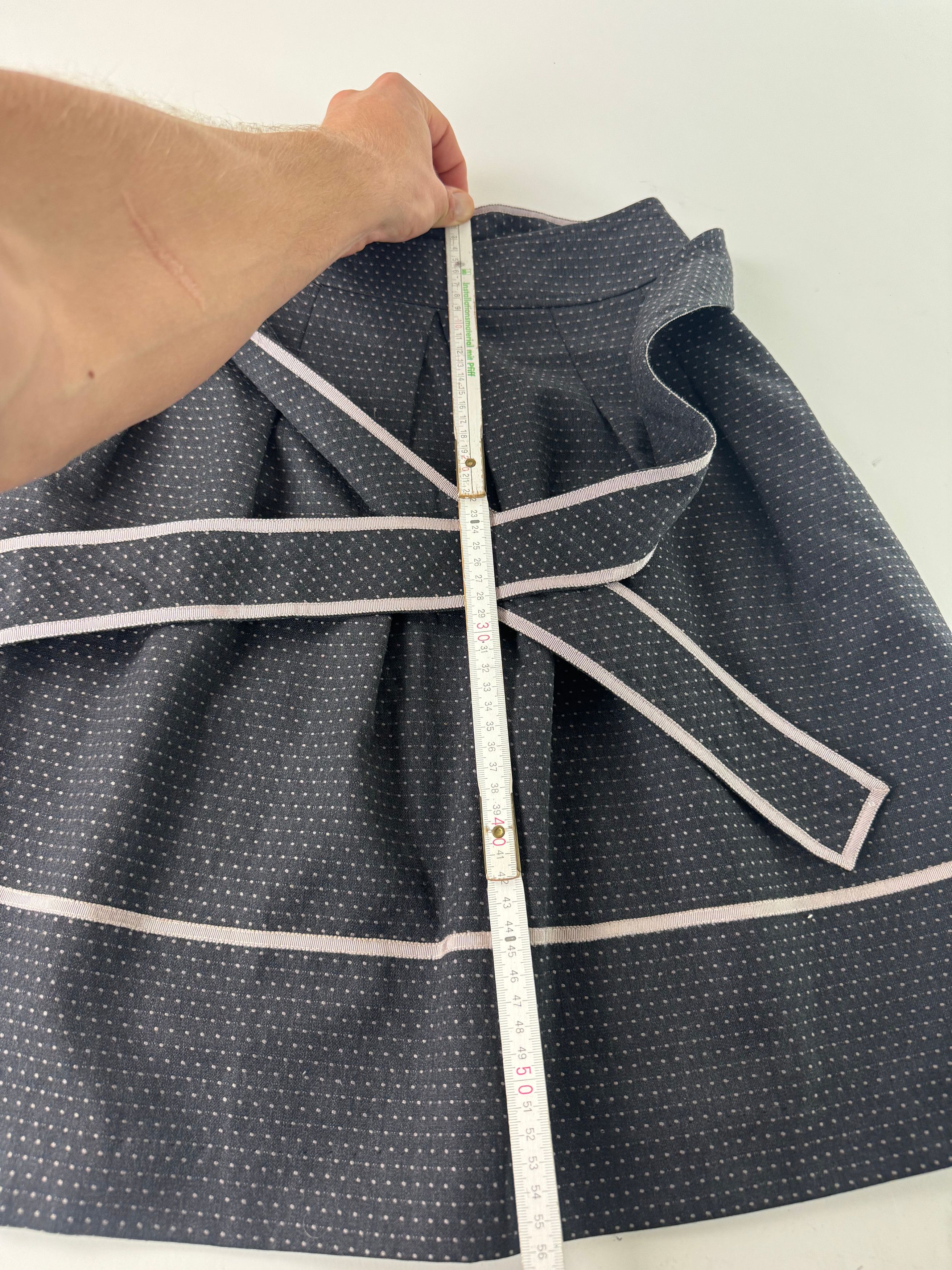 Courreges Vintage Skirt Black White 36/S Size 26" / US 2 / IT 38 - 7 Thumbnail