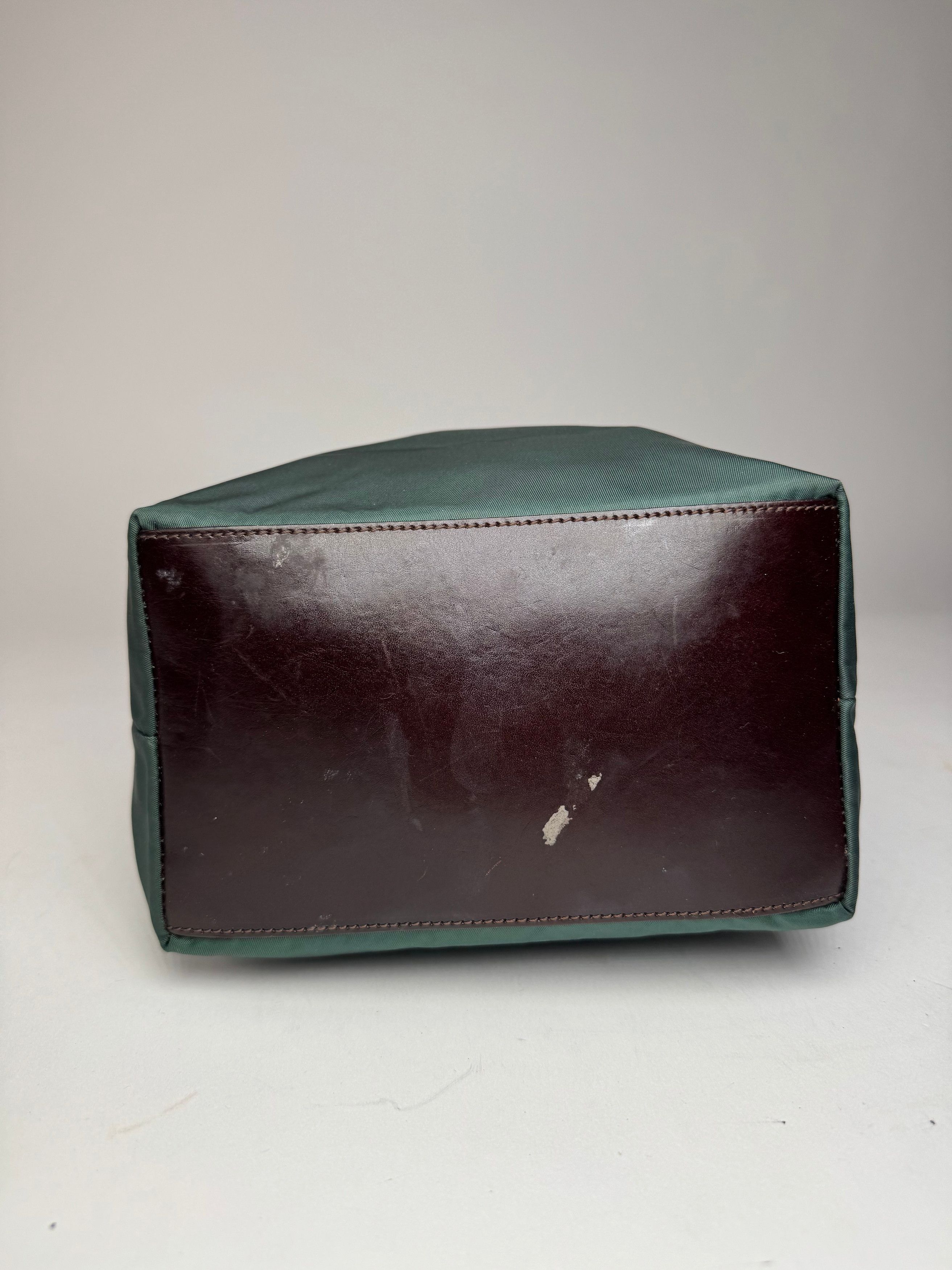 Fendi Vintage FF Logo Tote Bag Green Brown Size ONE SIZE - 9 Thumbnail