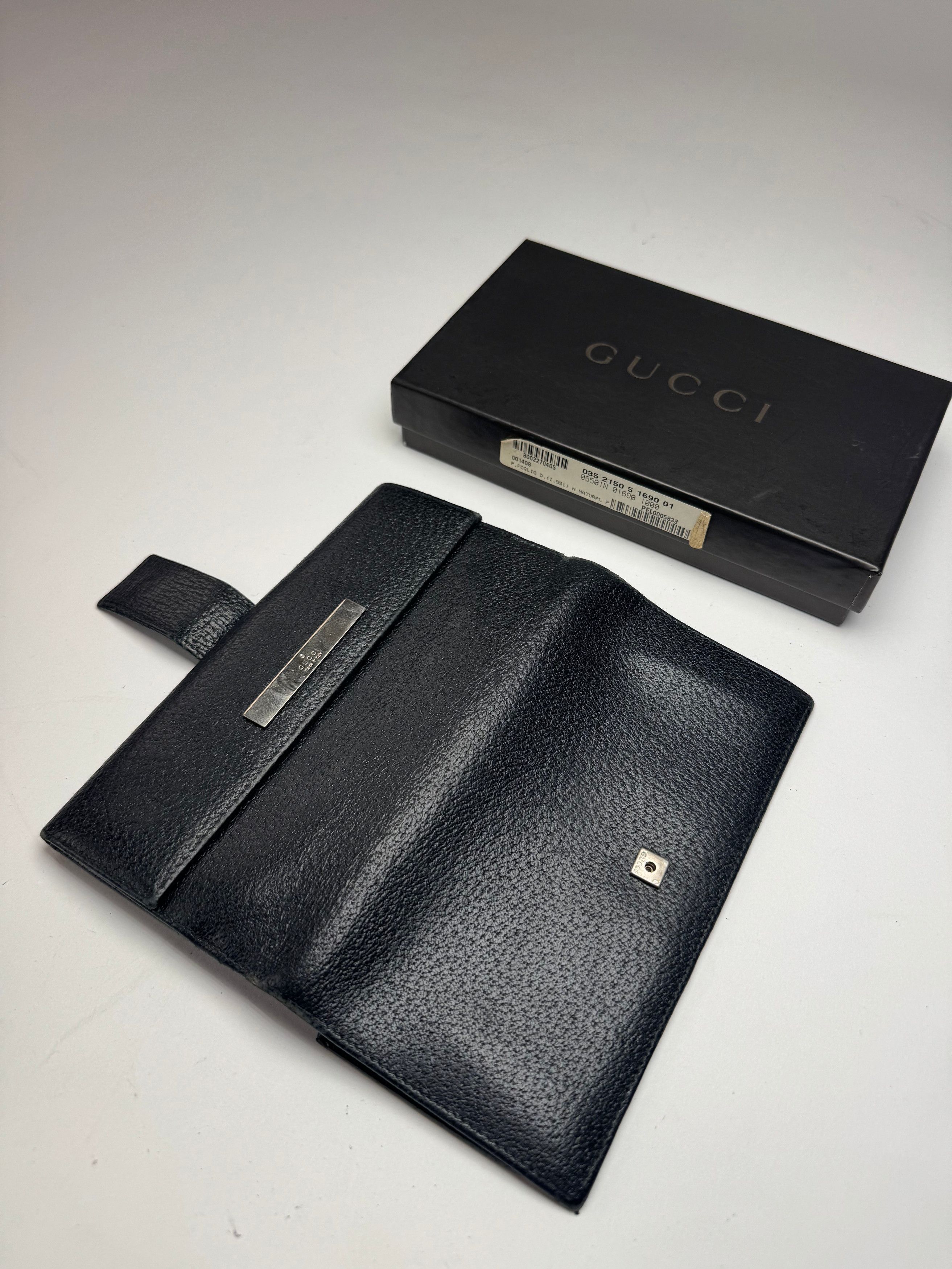 Gucci Vintage Leather Long Wallet Black Size ONE SIZE - 6 Thumbnail
