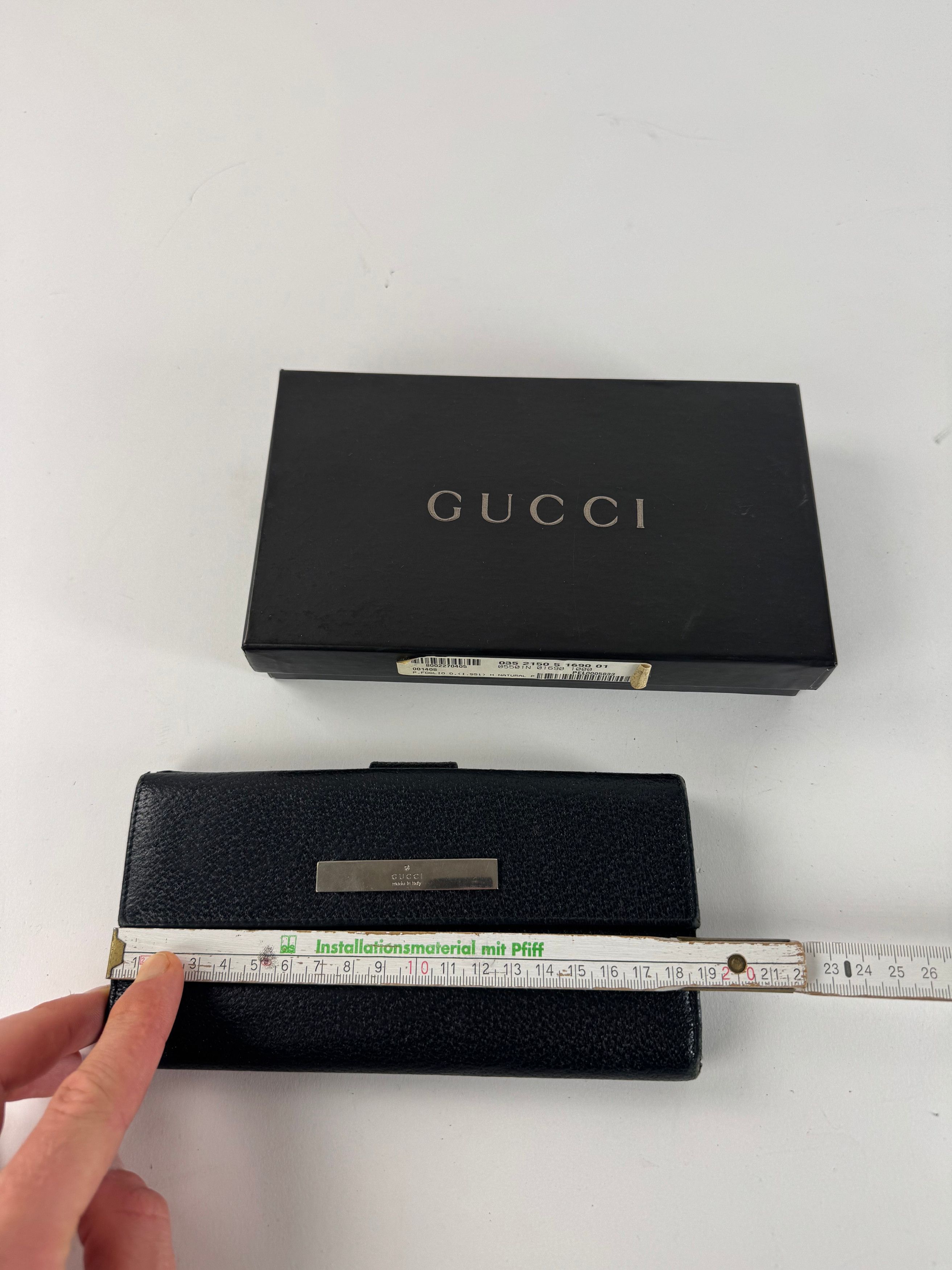 Gucci Vintage Leather Long Wallet Black Size ONE SIZE - 8 Thumbnail