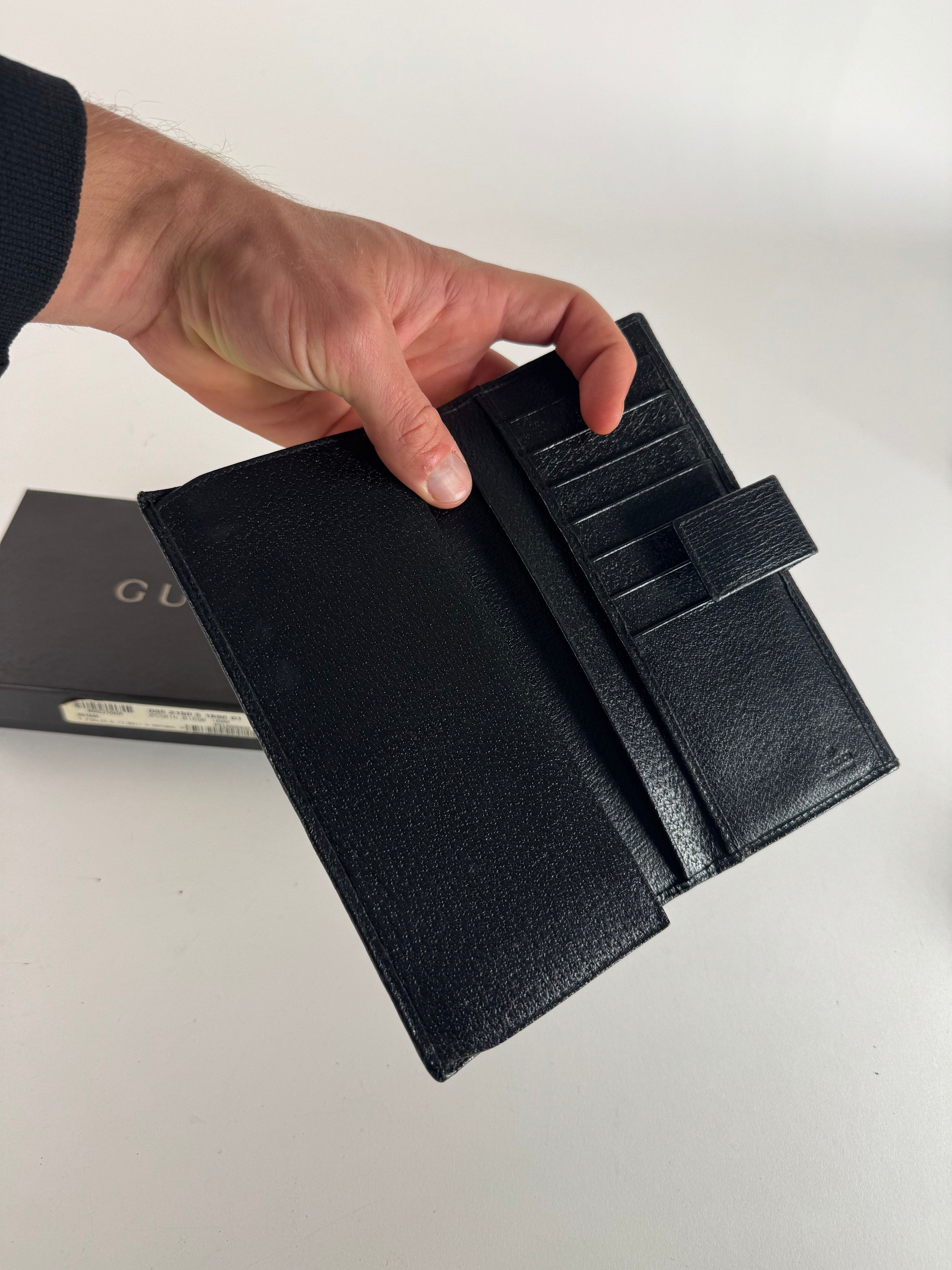 Gucci Vintage Leather Long Wallet Black Size ONE SIZE - 3 Thumbnail