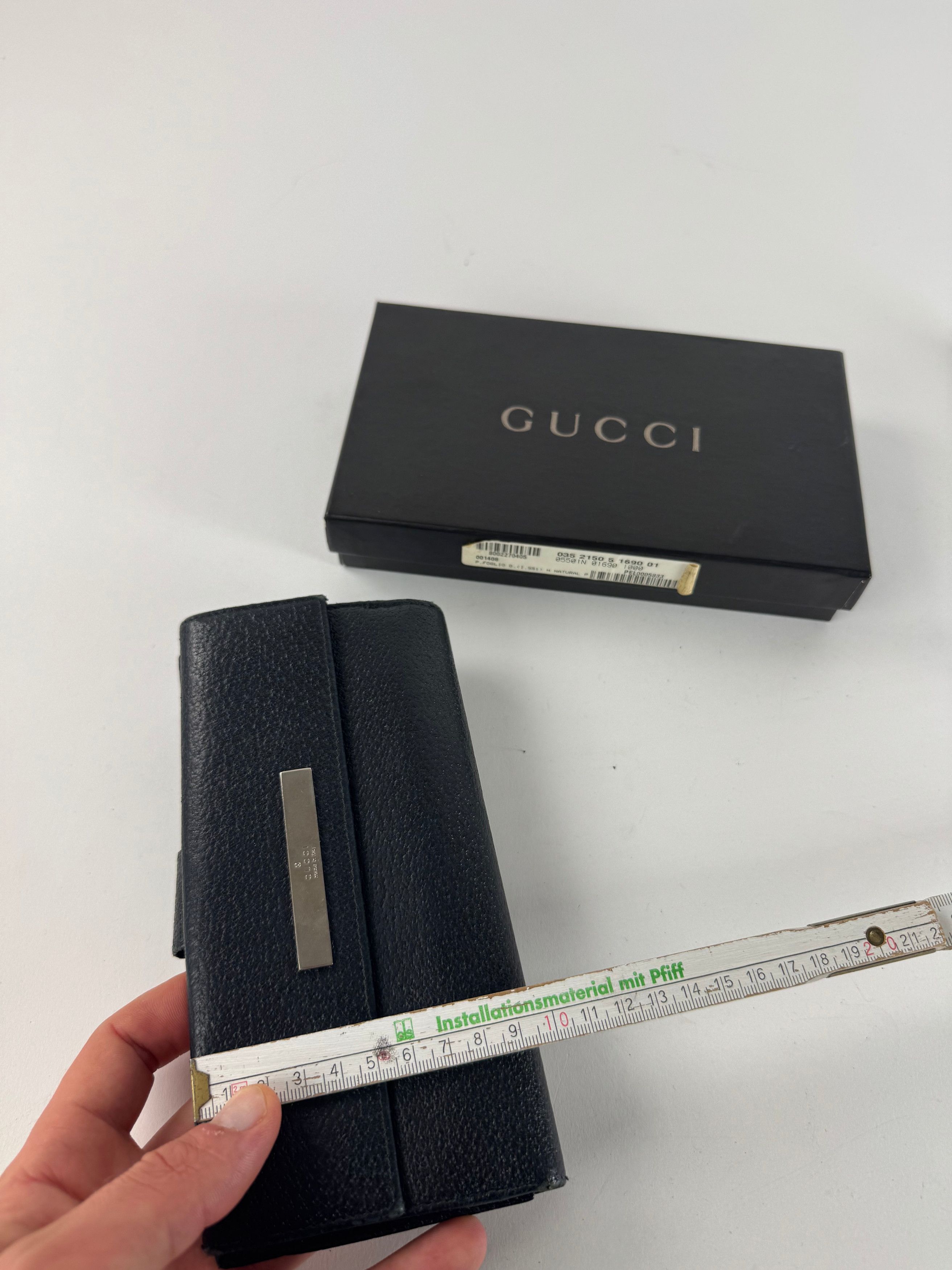 Gucci Vintage Leather Long Wallet Black Size ONE SIZE - 9 Thumbnail