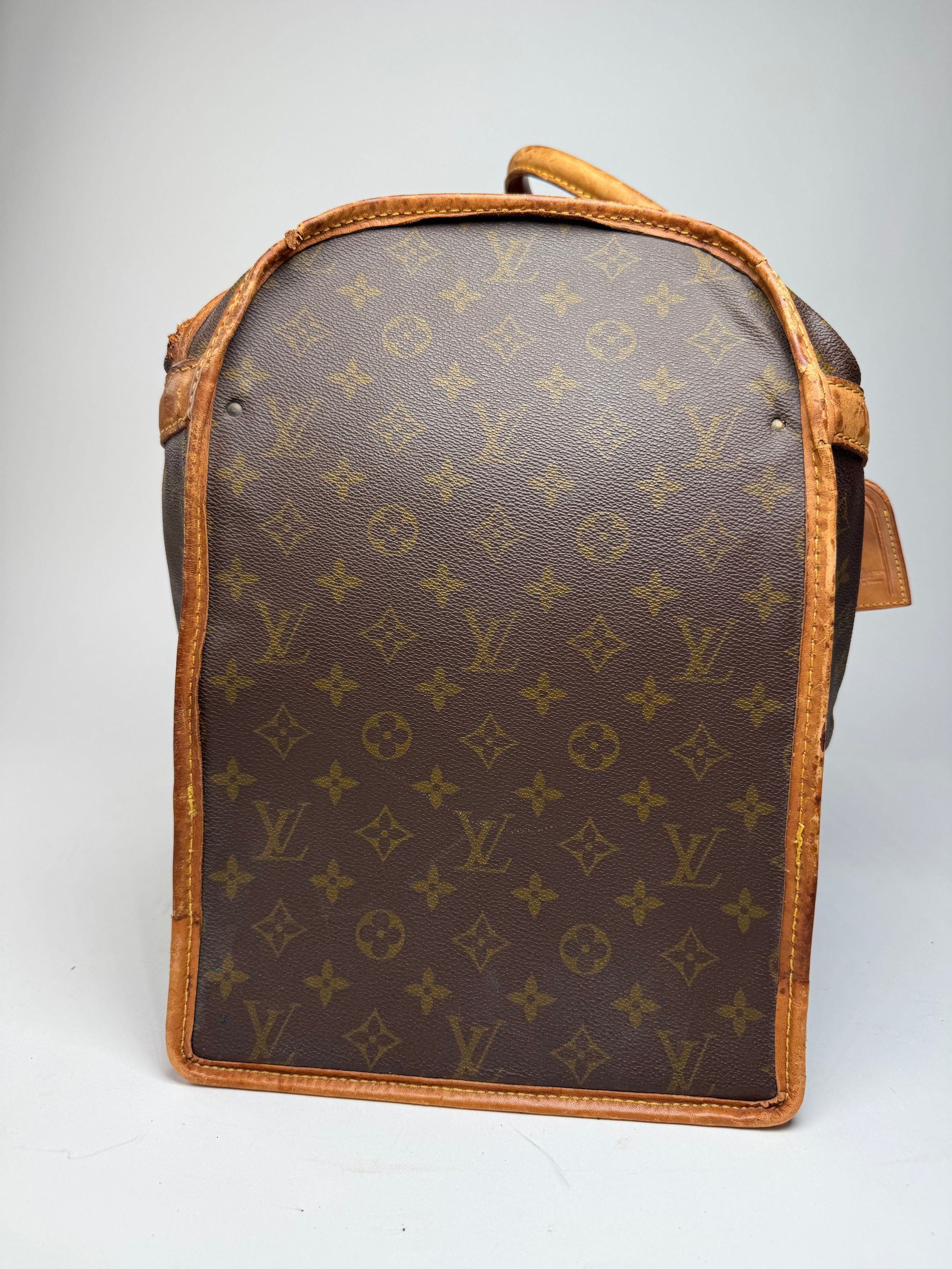 Louis Vuitton Vintage Monogram Leather Travel Bag Brown Size ONE SIZE - 7 Thumbnail