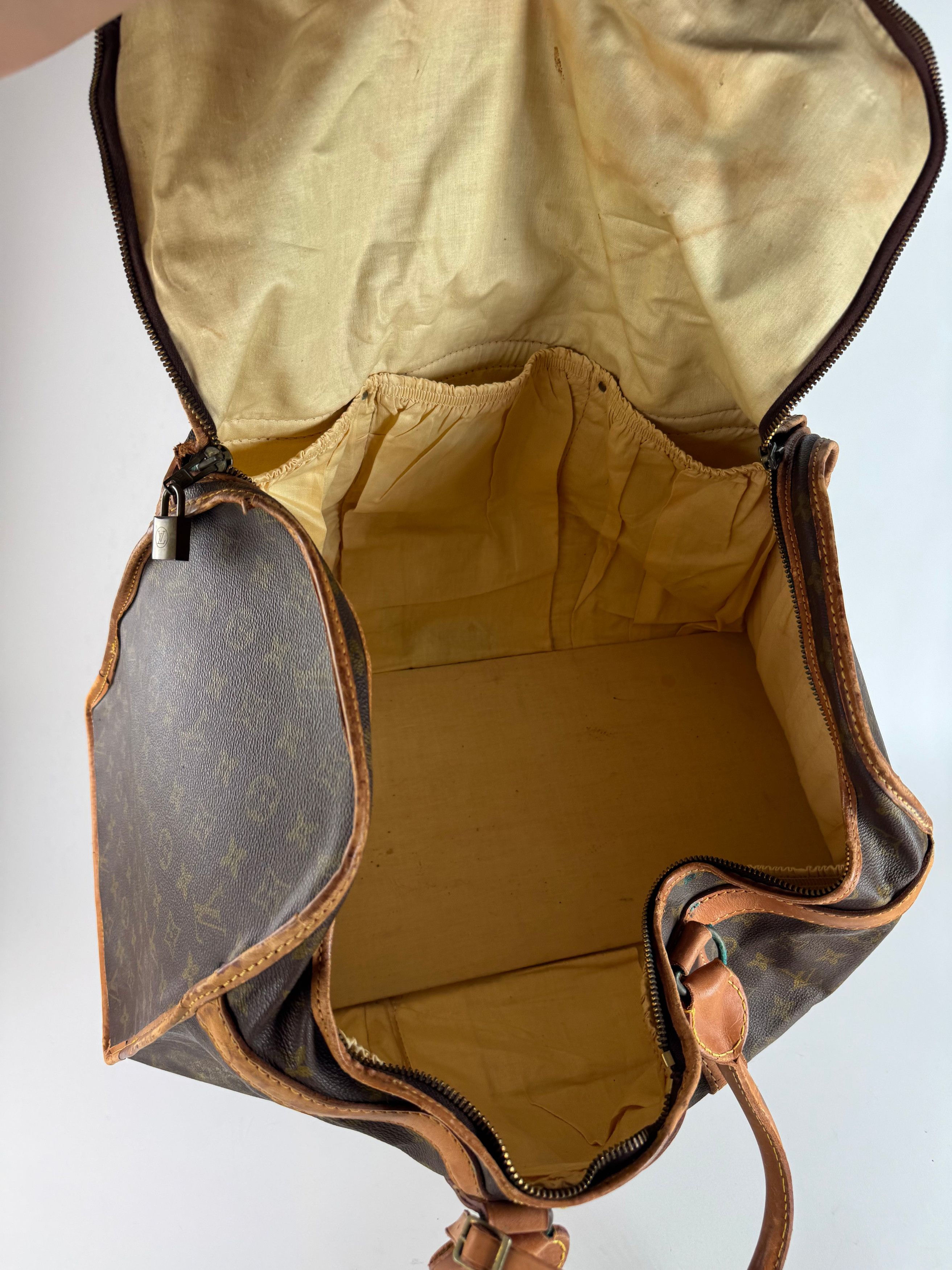 Louis Vuitton Vintage Monogram Leather Travel Bag Brown Size ONE SIZE - 3 Thumbnail