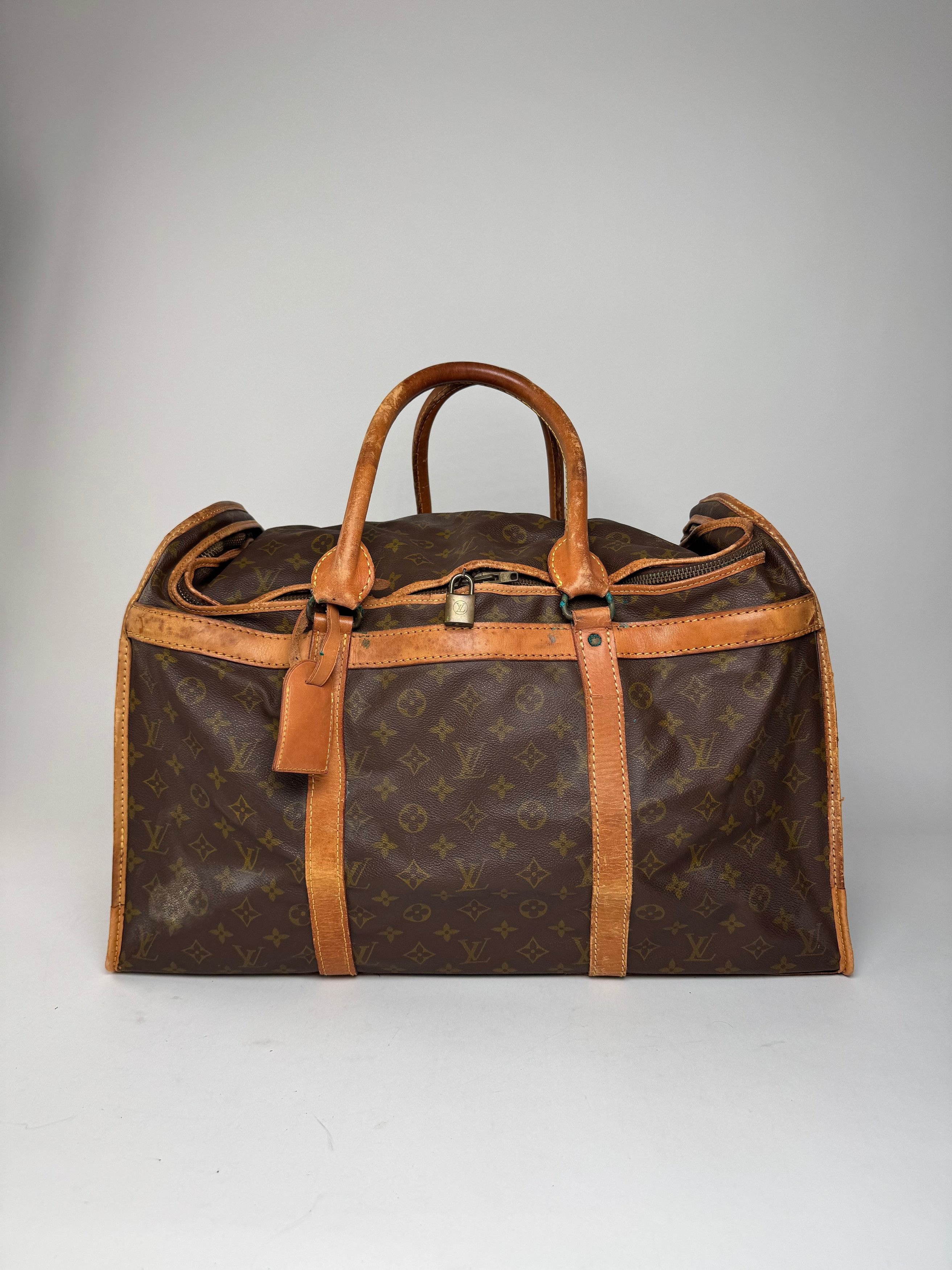 Louis Vuitton Vintage Monogram Leather Travel Bag Brown Size ONE SIZE - 4 Thumbnail
