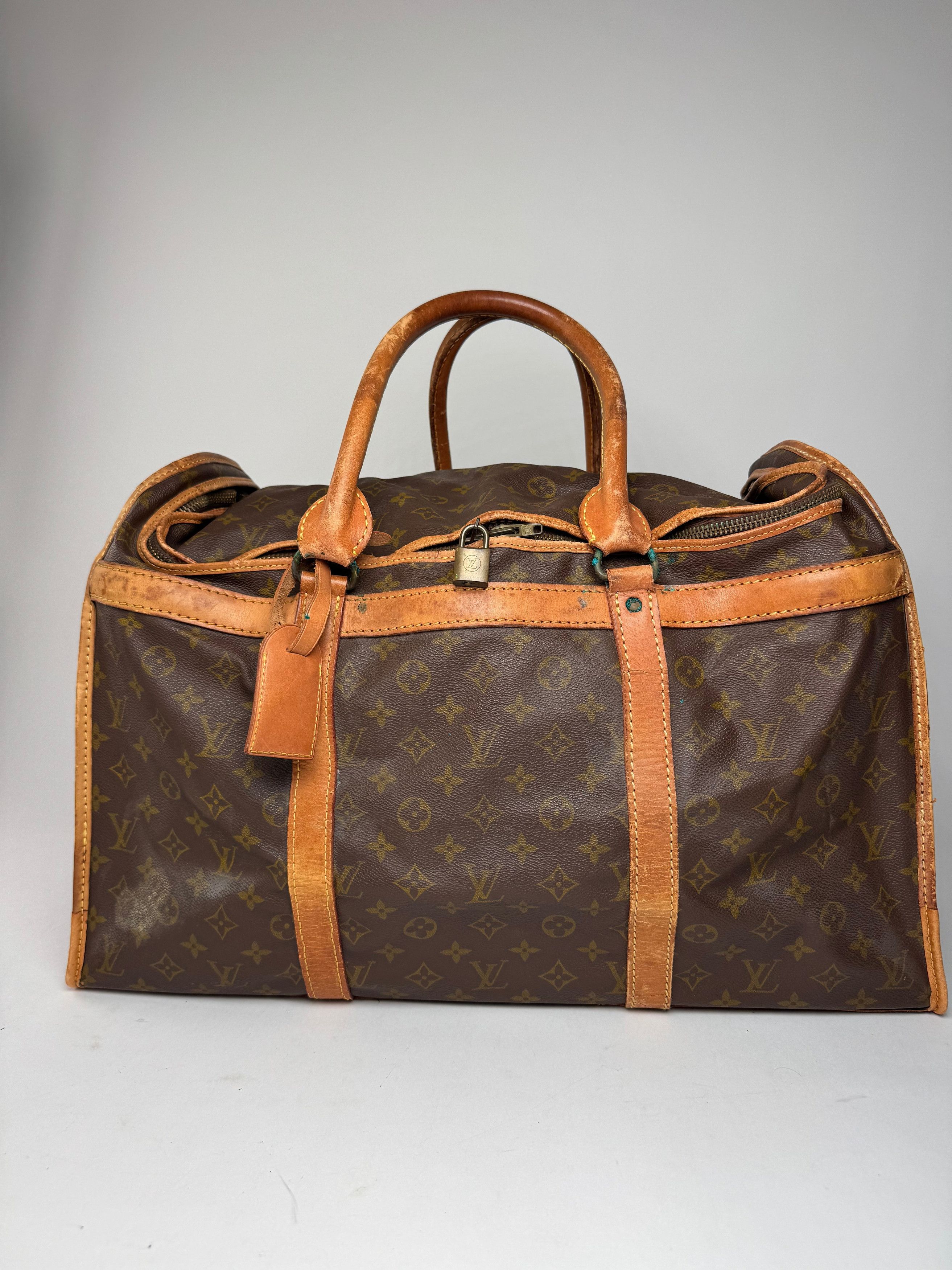 Louis Vuitton Vintage Monogram Leather Travel Bag Brown Size ONE SIZE - 12 Thumbnail