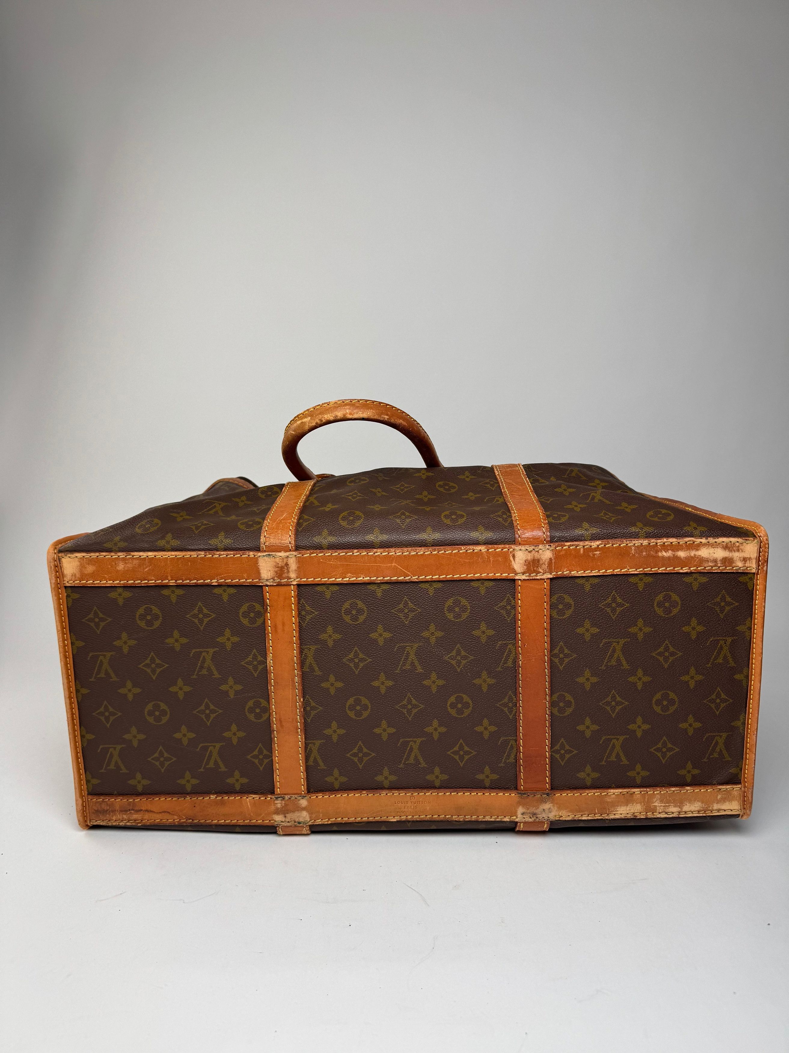 Louis Vuitton Vintage Monogram Leather Travel Bag Brown Size ONE SIZE - 8 Thumbnail