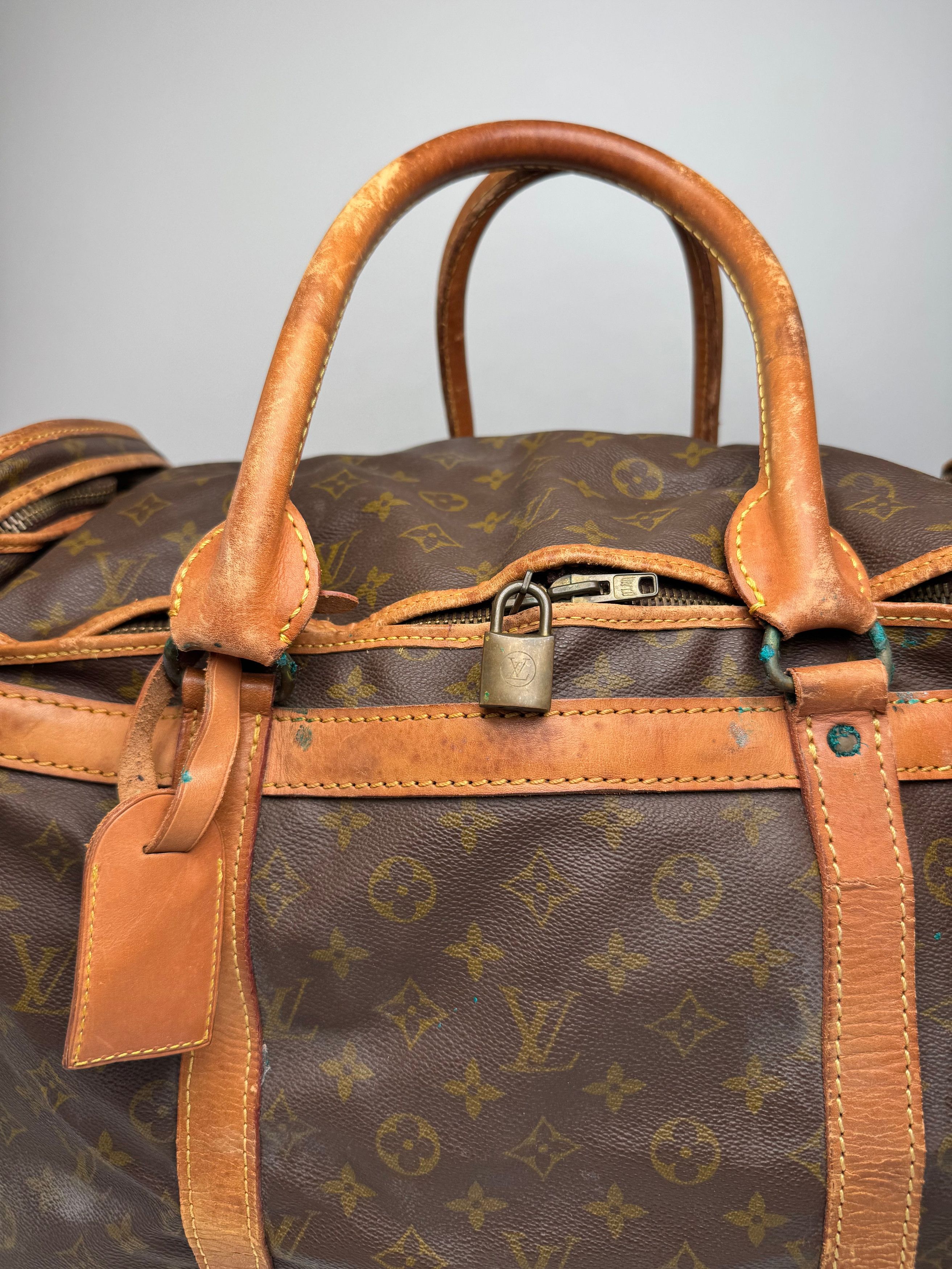Louis Vuitton Vintage Monogram Leather Travel Bag Brown Size ONE SIZE - 6 Thumbnail