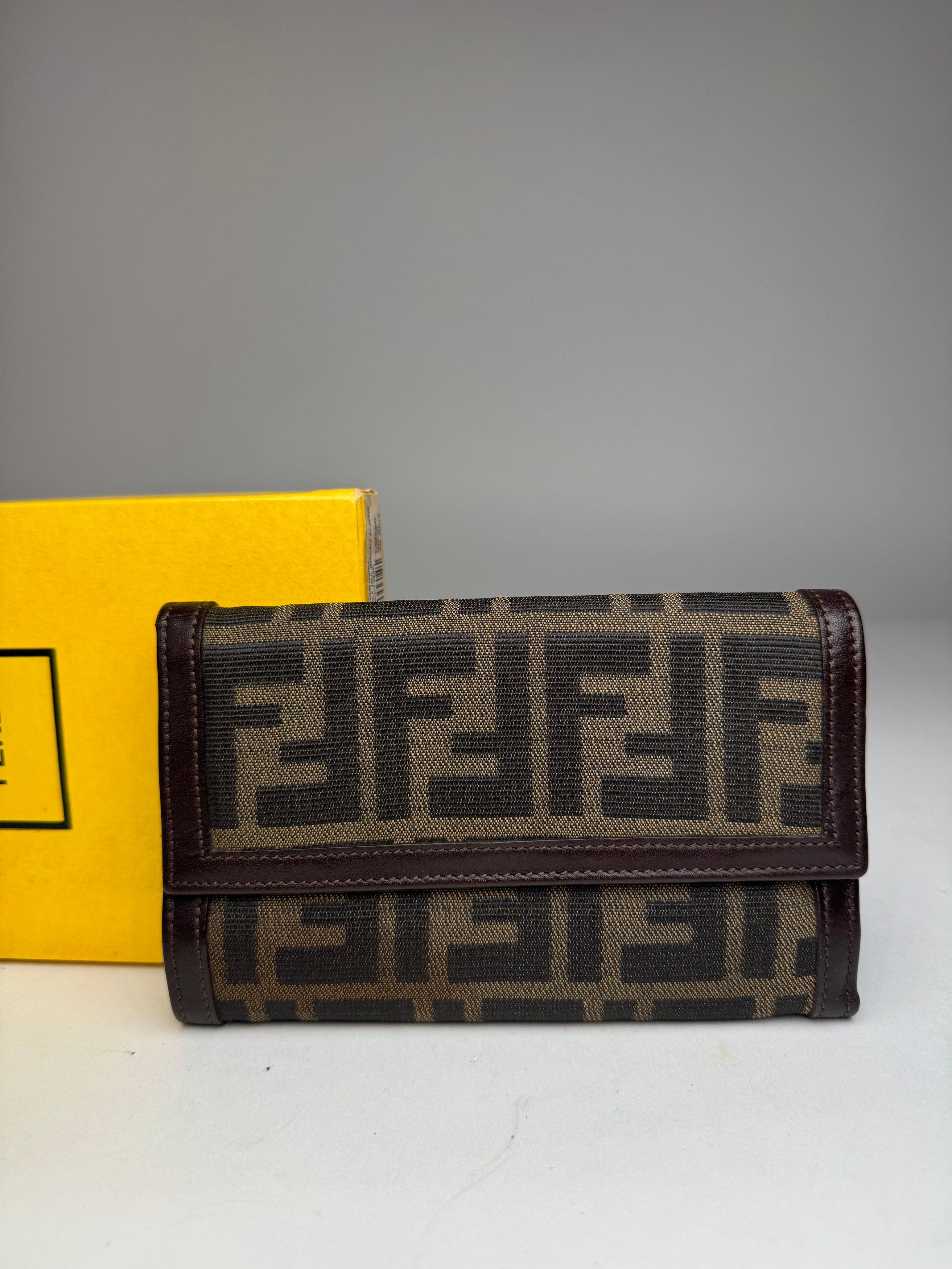 Fendi Vintage FF Monogram Wallet Brown Size ONE SIZE - 6 Thumbnail