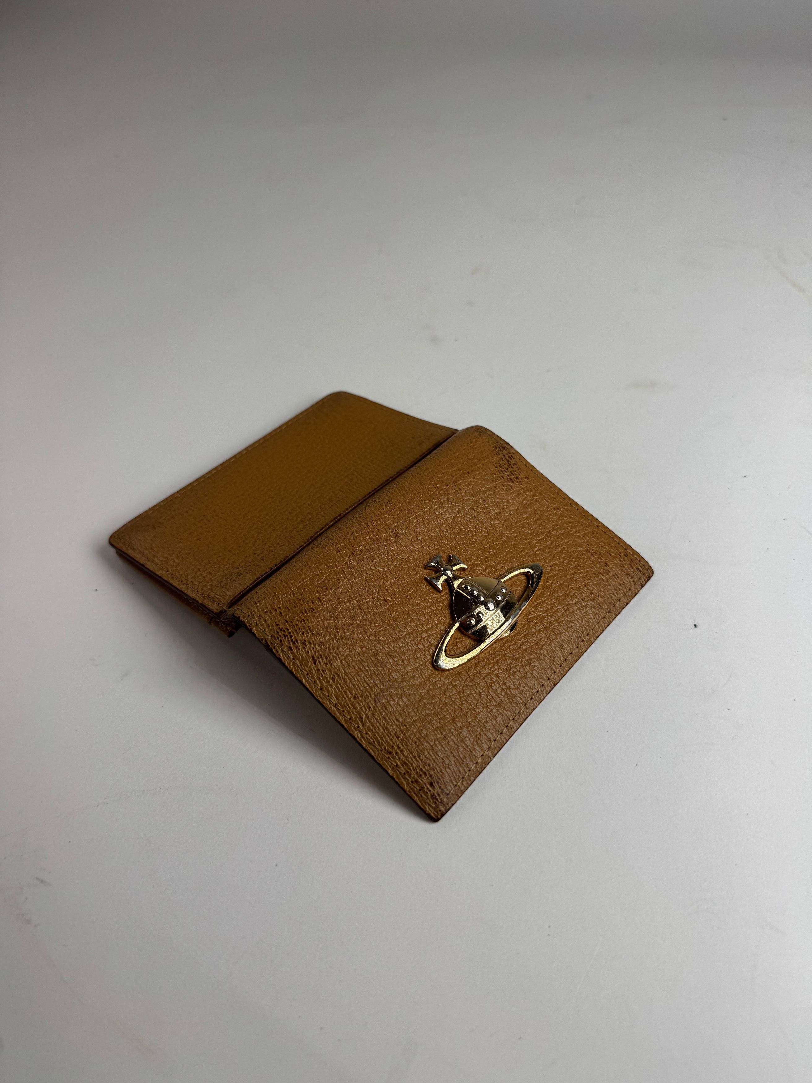Vivienne Westwood Vintage Flapable Leather Card Holder Camel Size ONE SIZE - 8 Thumbnail